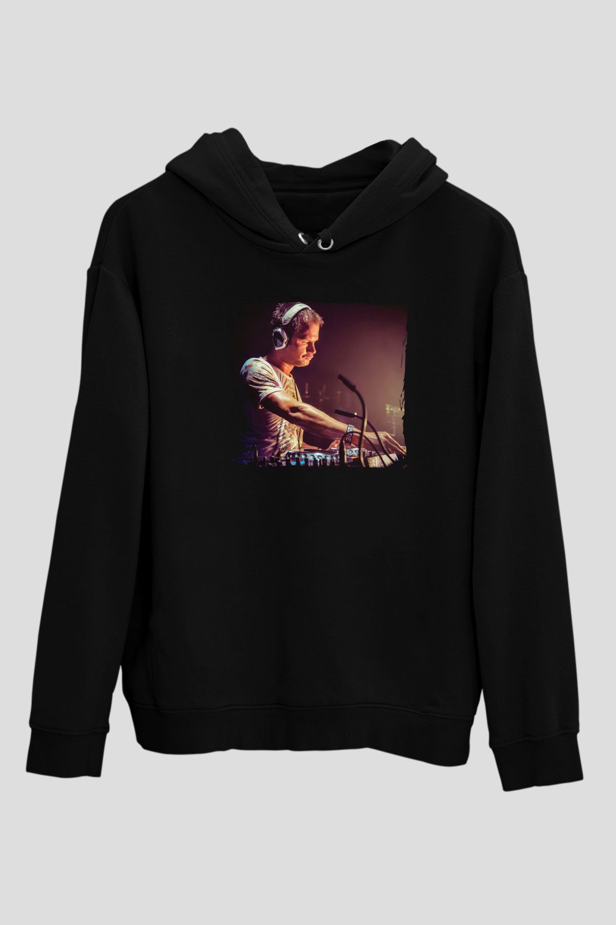 Dash Berlin Siyah Unisex Kapüşonlu Sweatshirt