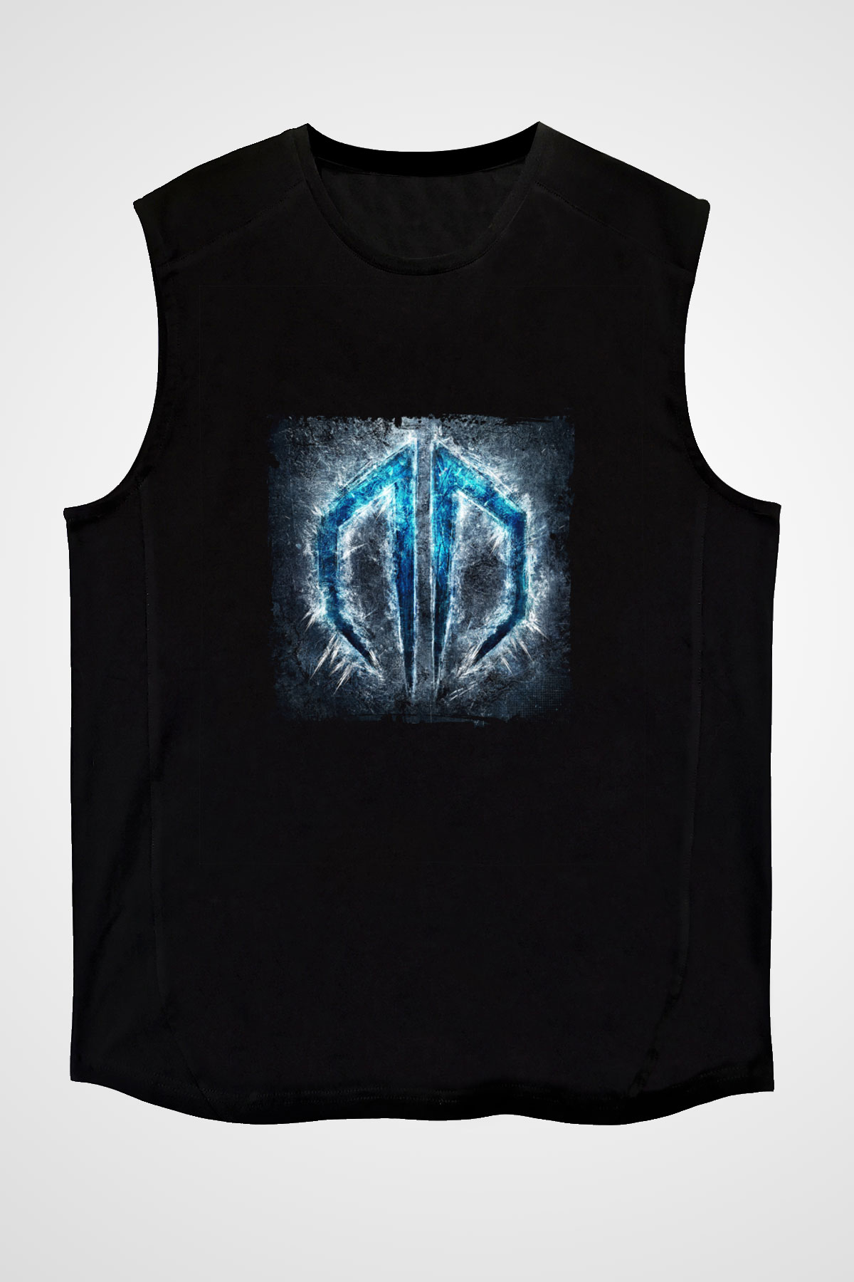 Datsik Baskılı Unisex Siyah Kolsuz Tişört