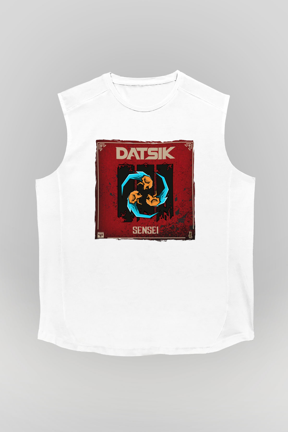 Datsik Beyaz Unisex Kolsuz Tişört