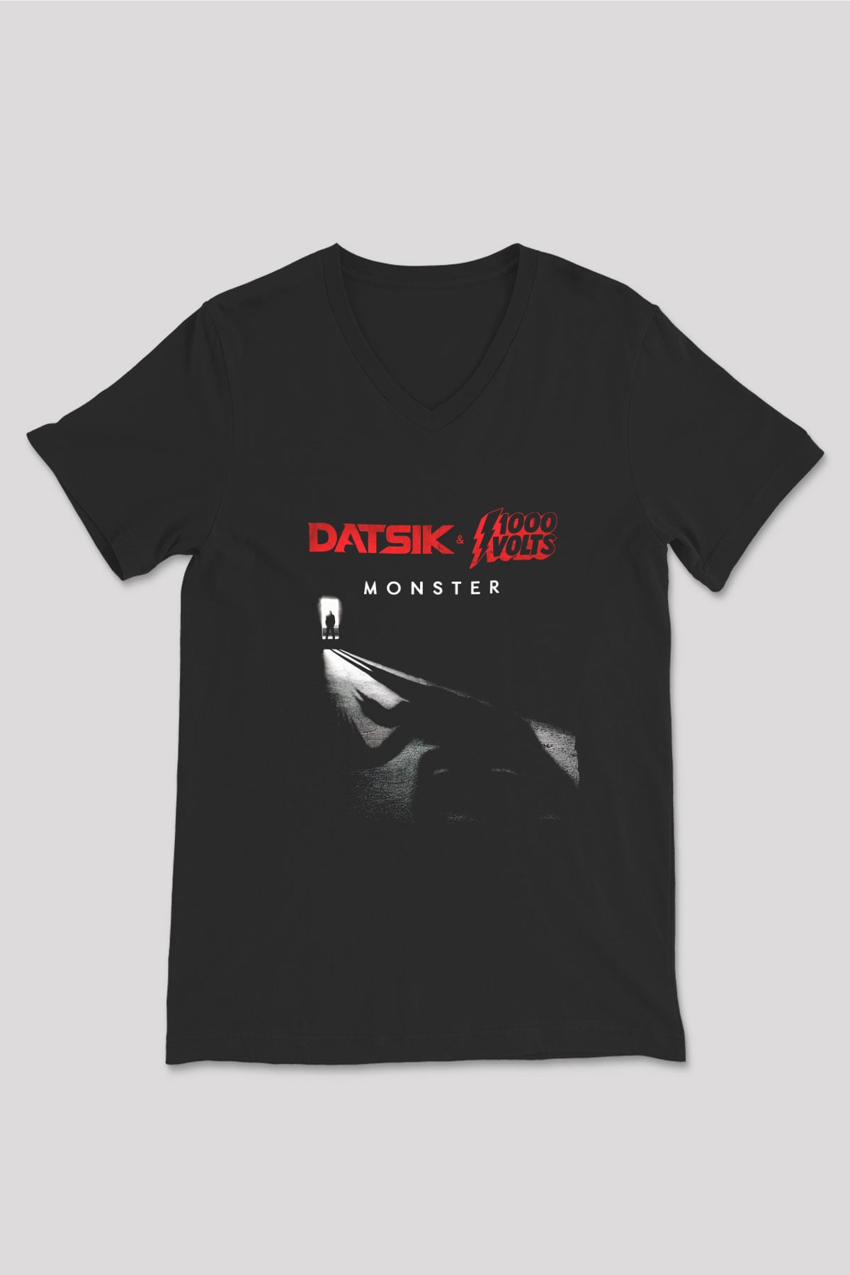 Datsik Siyah Unisex V Yaka Tişört
