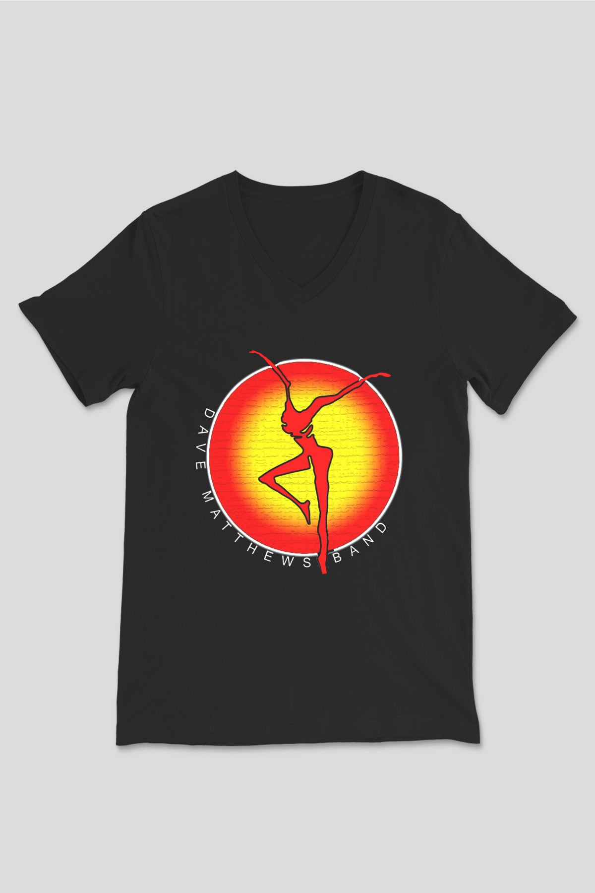 Dave Matthews Band Siyah Unisex V Yaka Tişört T-Shirt