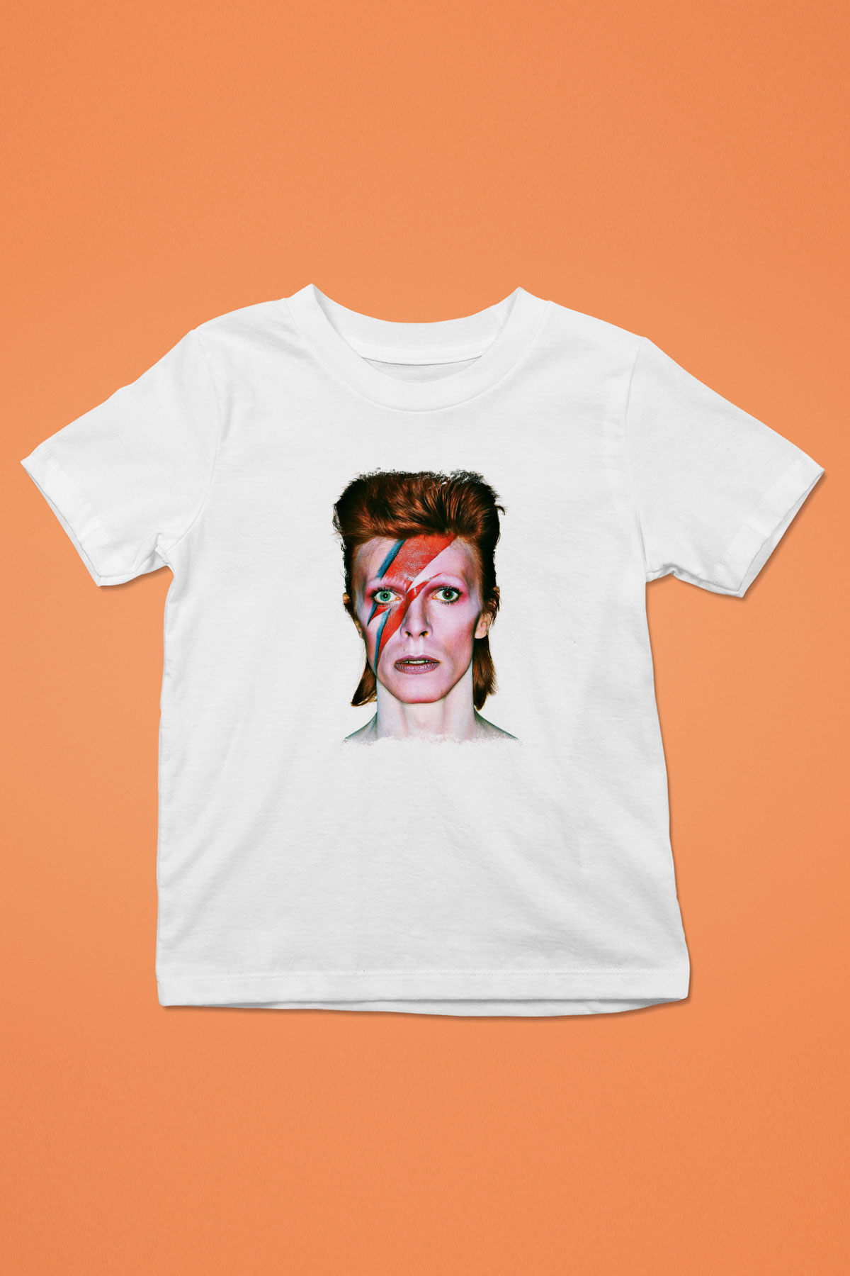 David Bowie Baskılı Unisex Beyaz Çocuk Tişört
