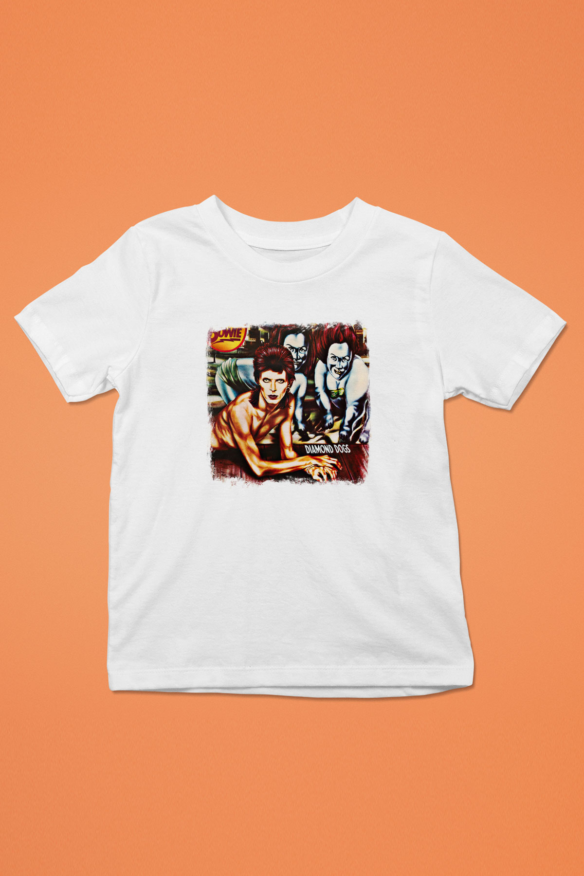 David Bowie Baskılı Unisex Beyaz Çocuk Tişört
