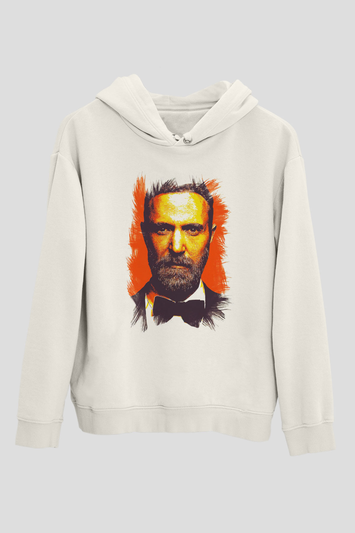 David Guetta Beyaz Unisex Kapüşonlu Sweatshirt