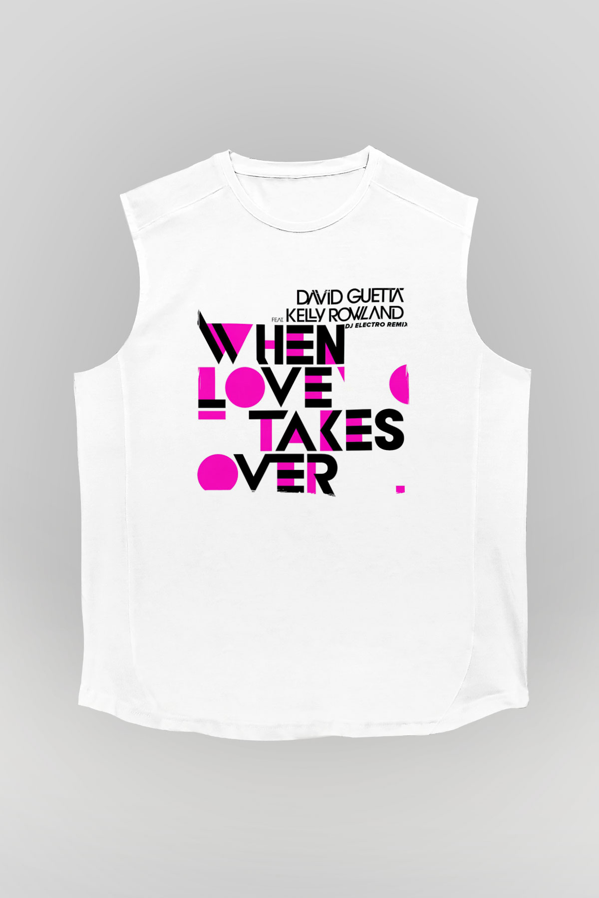 David Guetta Beyaz Unisex Kolsuz Tişört