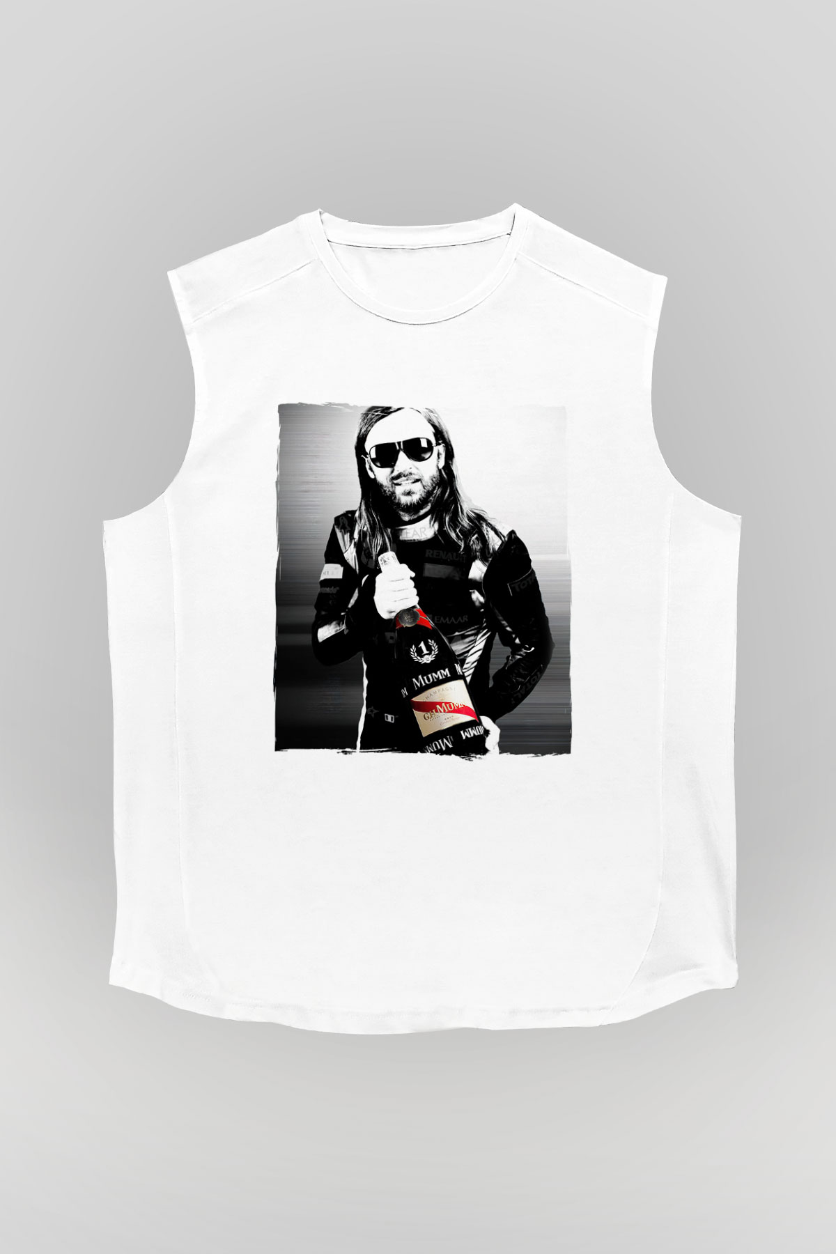 David Guetta Beyaz Unisex Kolsuz Tişört