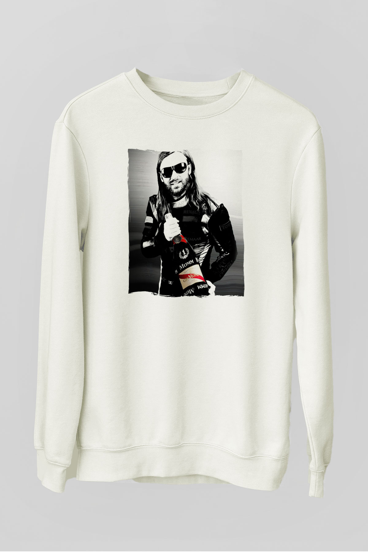David Guetta Beyaz Unisex Sweatshirt