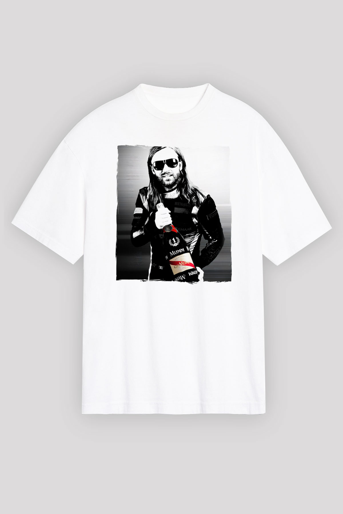 David Guetta Beyaz Unisex Tişört T-Shirt - TişörtFabrikası