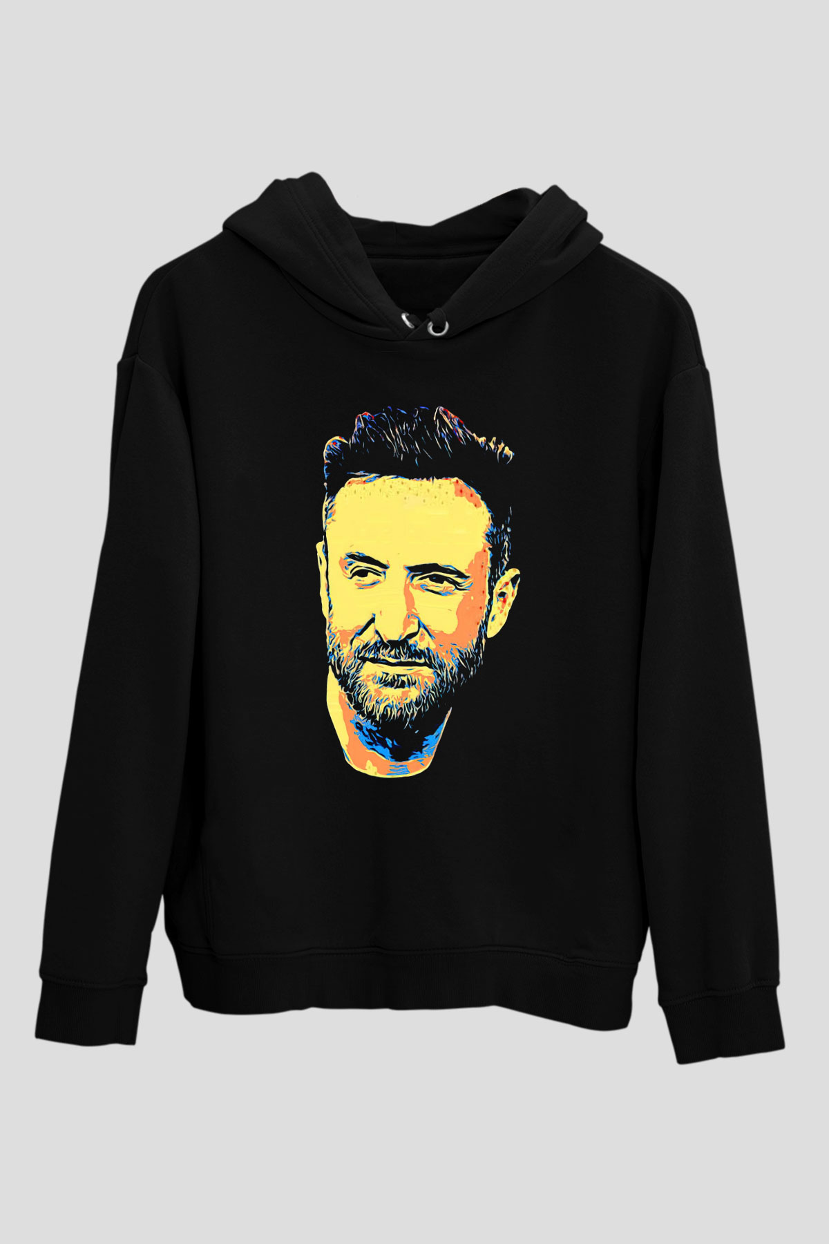 David Guetta Siyah Unisex Kapüşonlu Sweatshirt