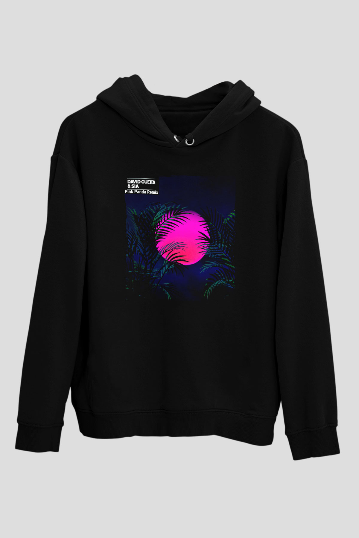David Guetta Siyah Unisex Kapüşonlu Sweatshirt