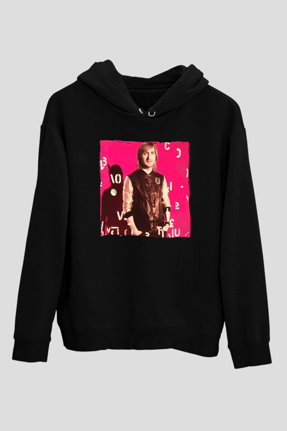 David Guetta Siyah Unisex Kapüşonlu Sweatshirt