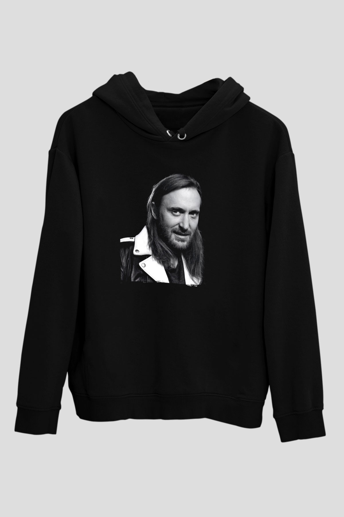 David Guetta Siyah Unisex Kapüşonlu Sweatshirt