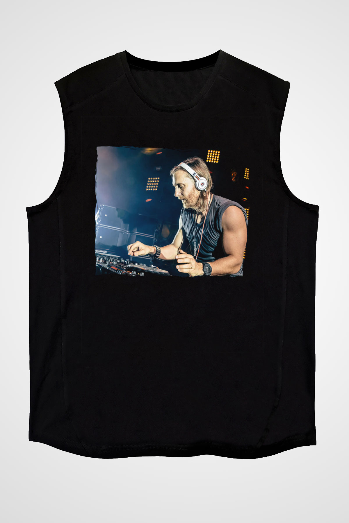 David Guetta Siyah Unisex Kolsuz Tişört