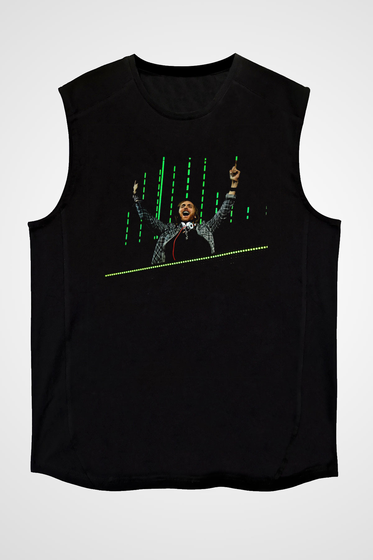 David Guetta Siyah Unisex Kolsuz Tişört