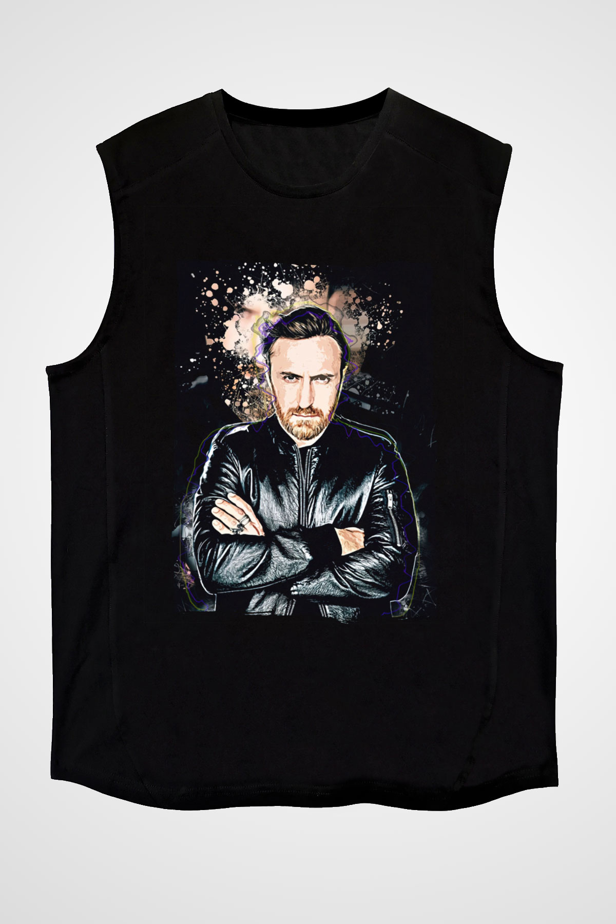 David Guetta Siyah Unisex Kolsuz Tişört