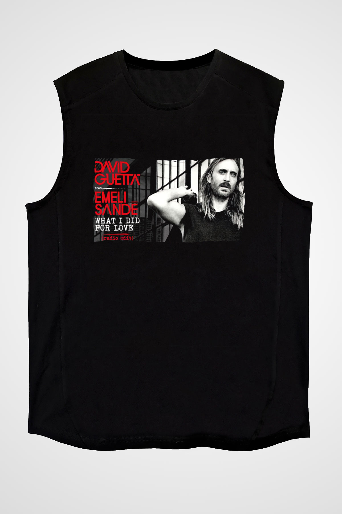 David Guetta Siyah Unisex Kolsuz Tişört