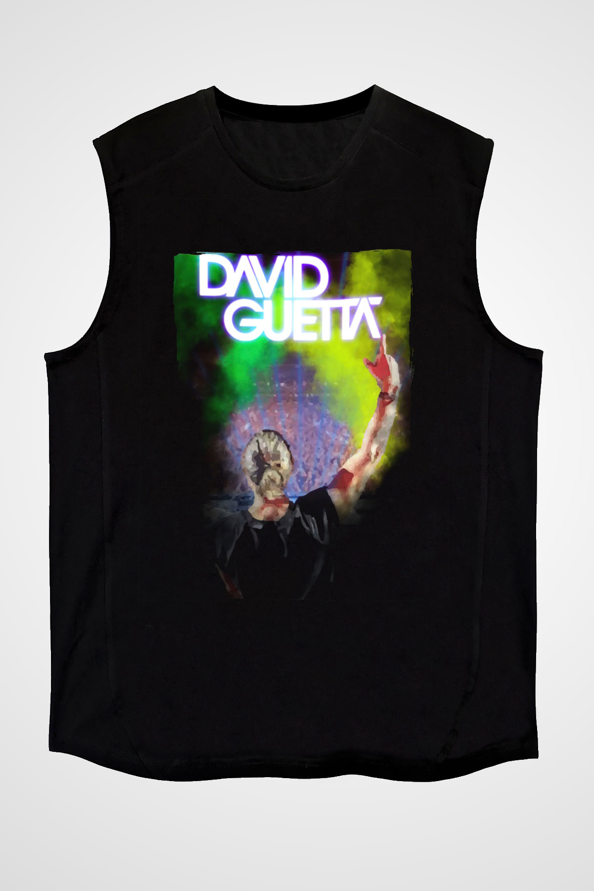 David Guetta Siyah Unisex Kolsuz Tişört