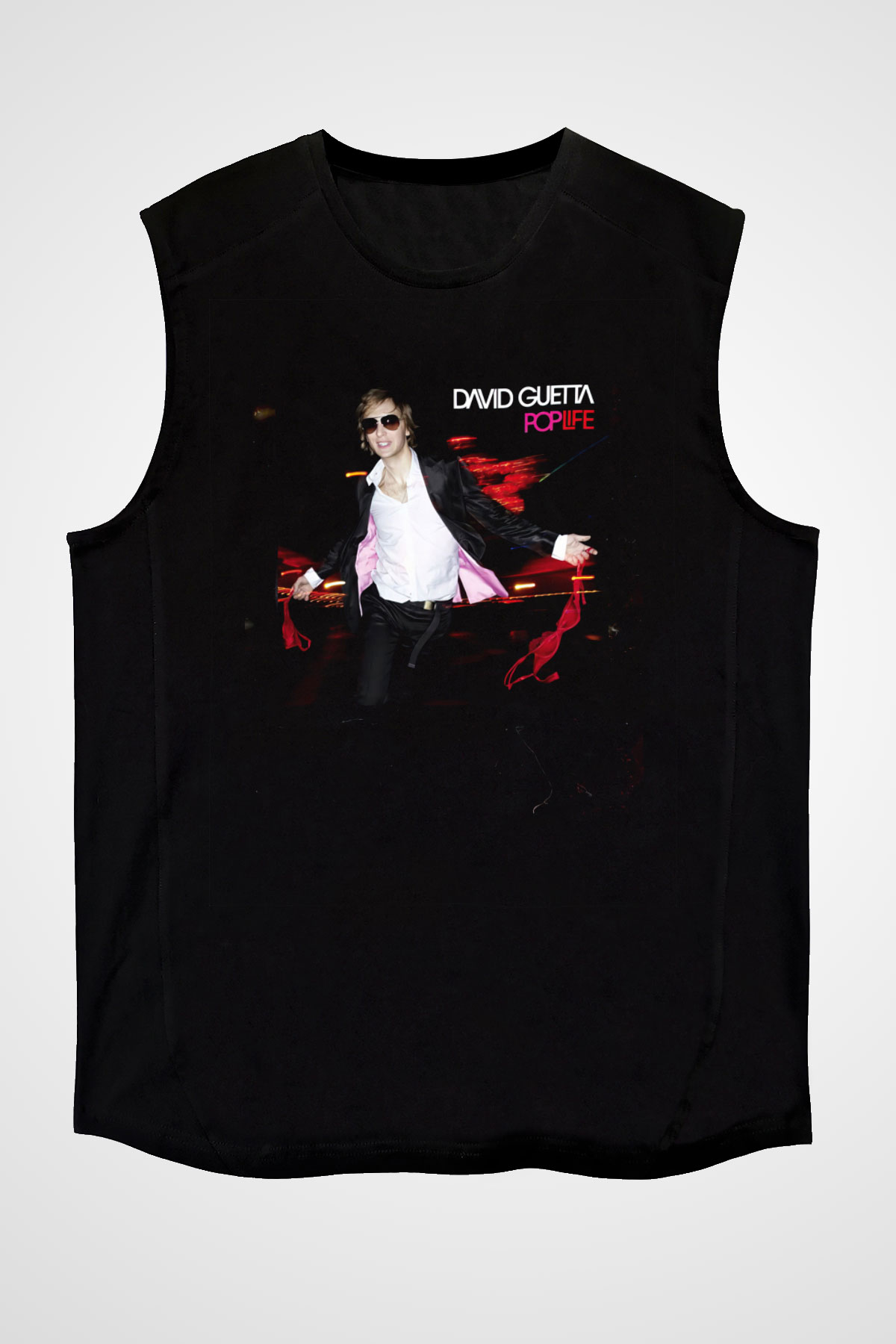 David Guetta Siyah Unisex Kolsuz Tişört