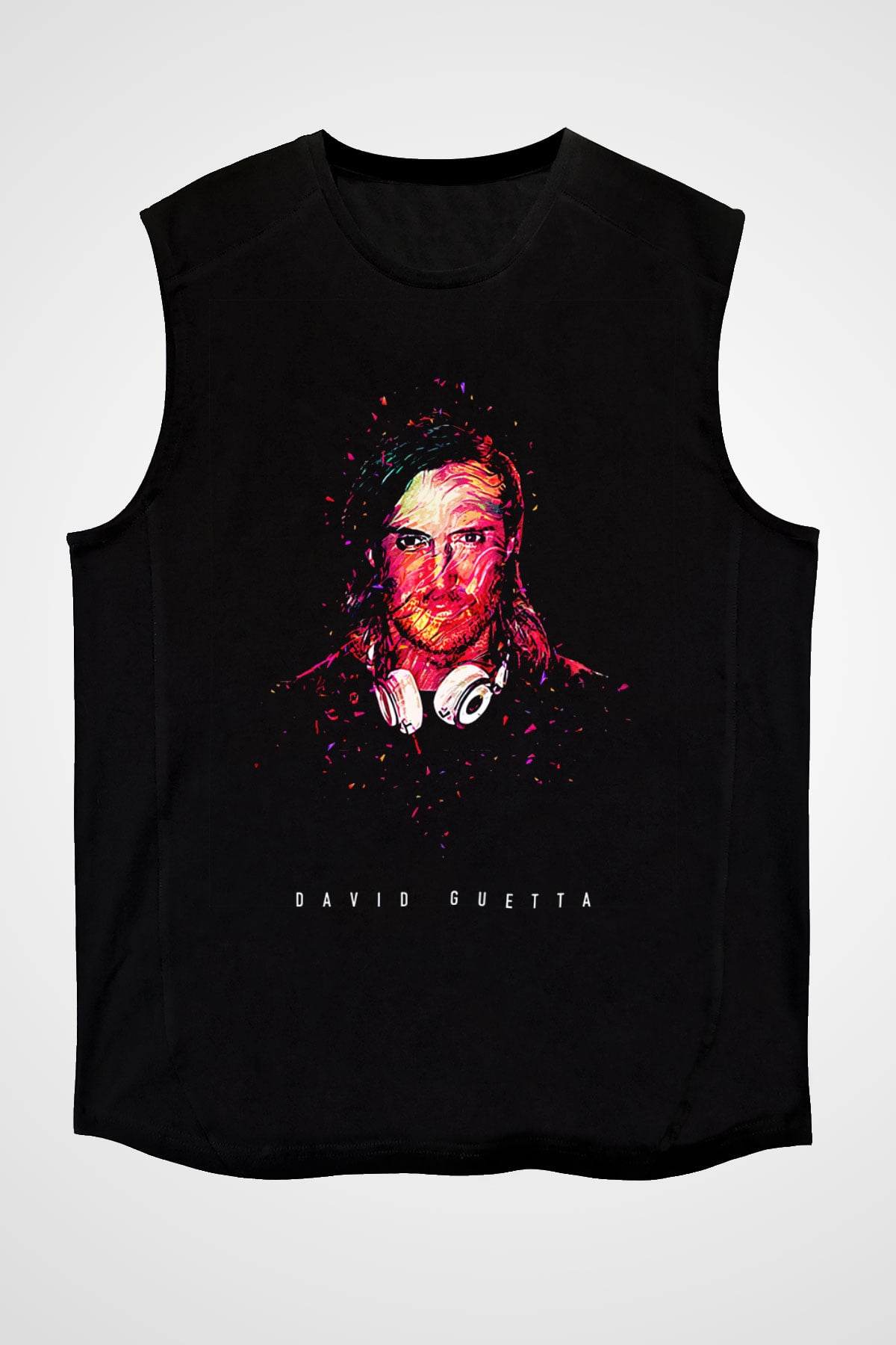 David Guetta Siyah Unisex Kolsuz Tişört