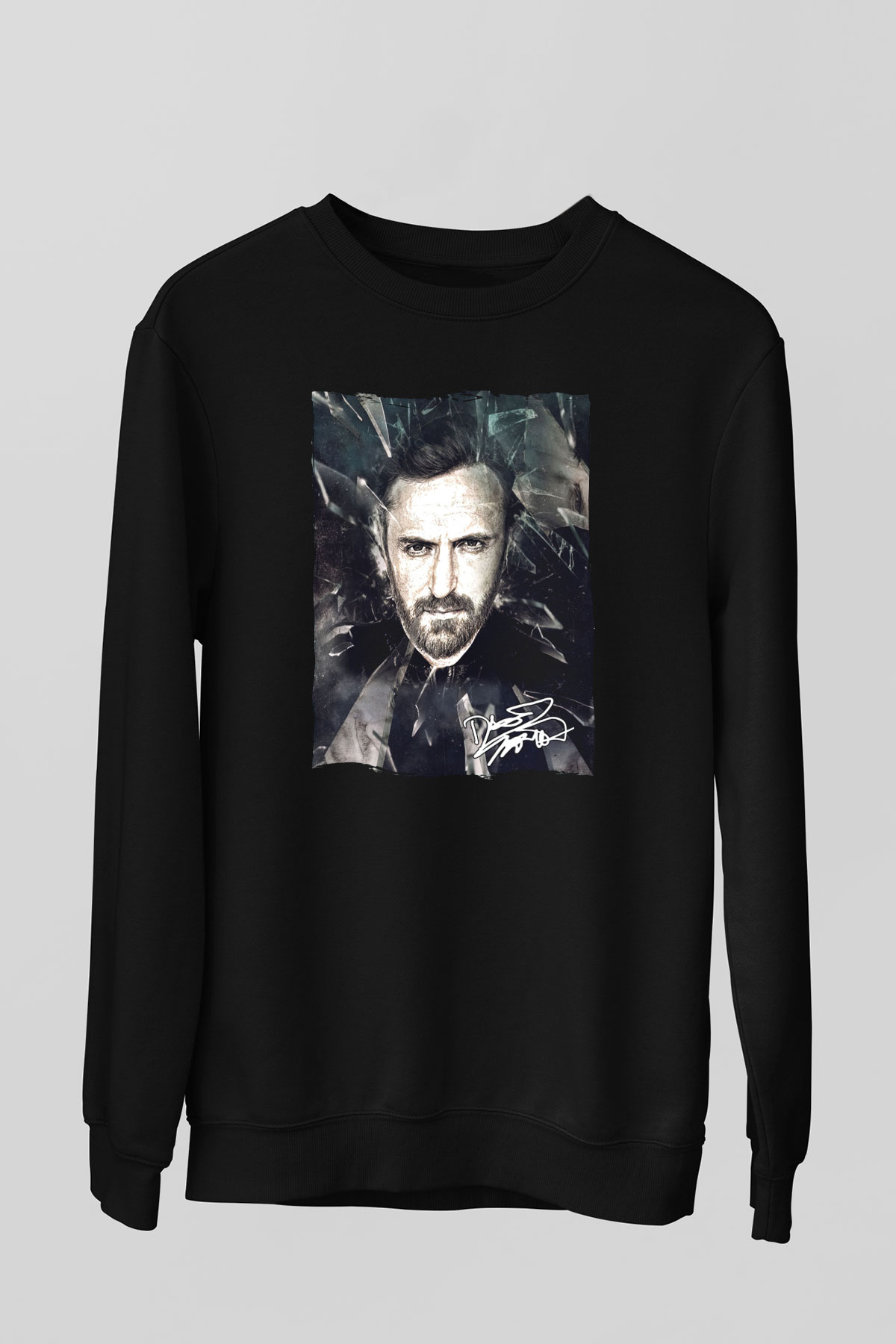 David Guetta Siyah Unisex Sweatshirt