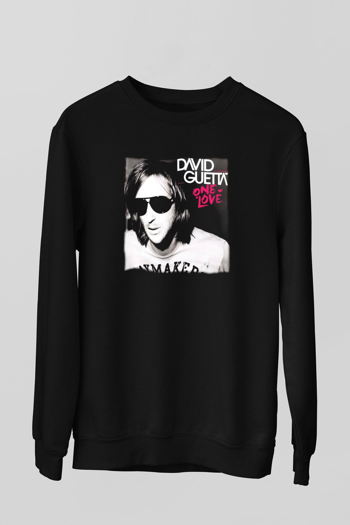 David Guetta Siyah Unisex Sweatshirt