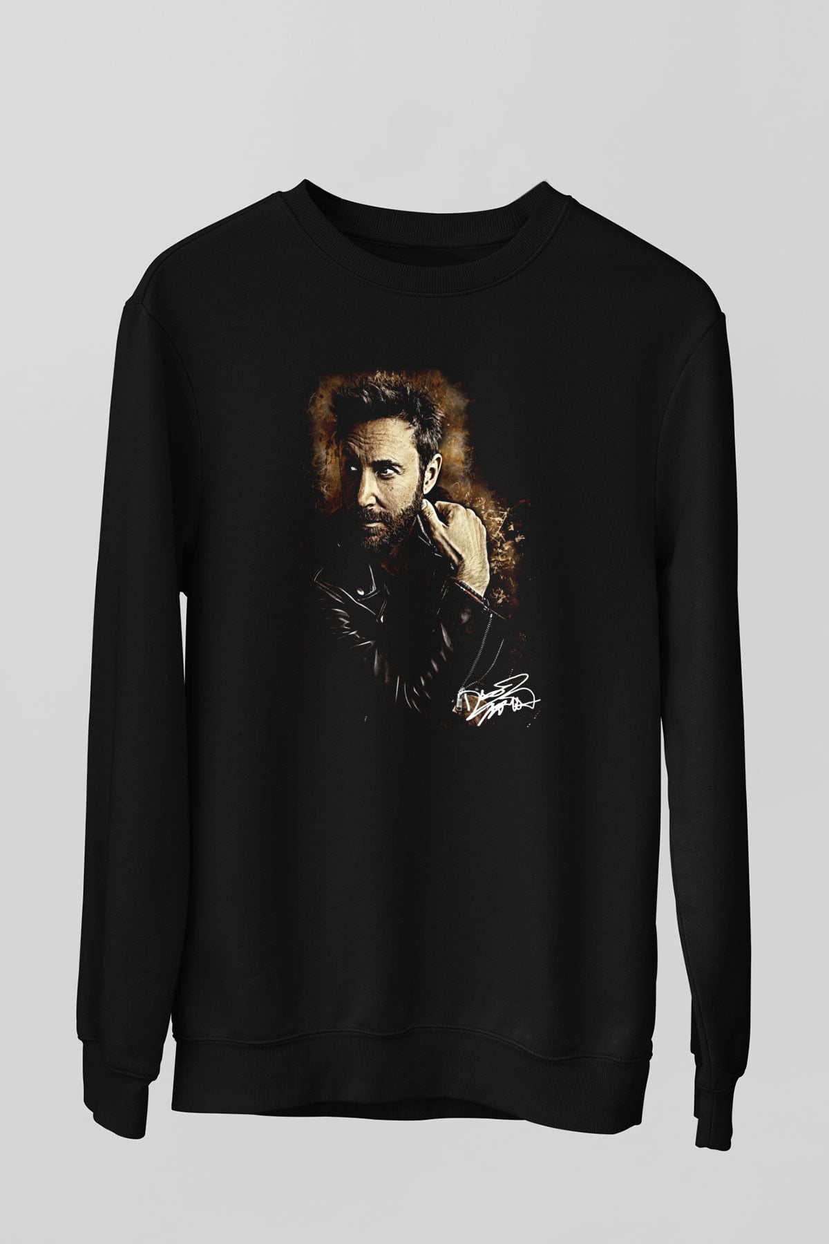 David Guetta Siyah Unisex Sweatshirt