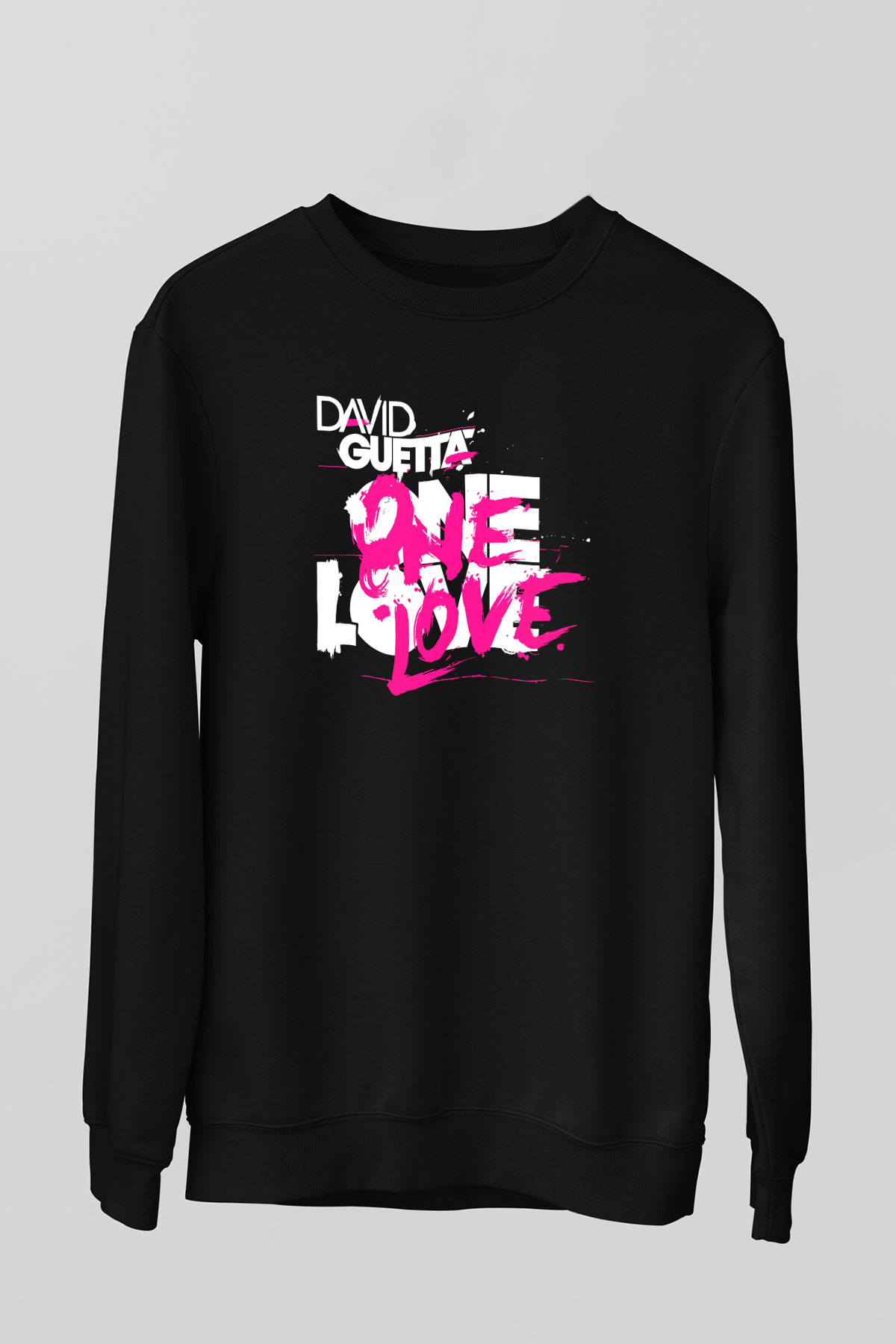 David Guetta Siyah Unisex Sweatshirt