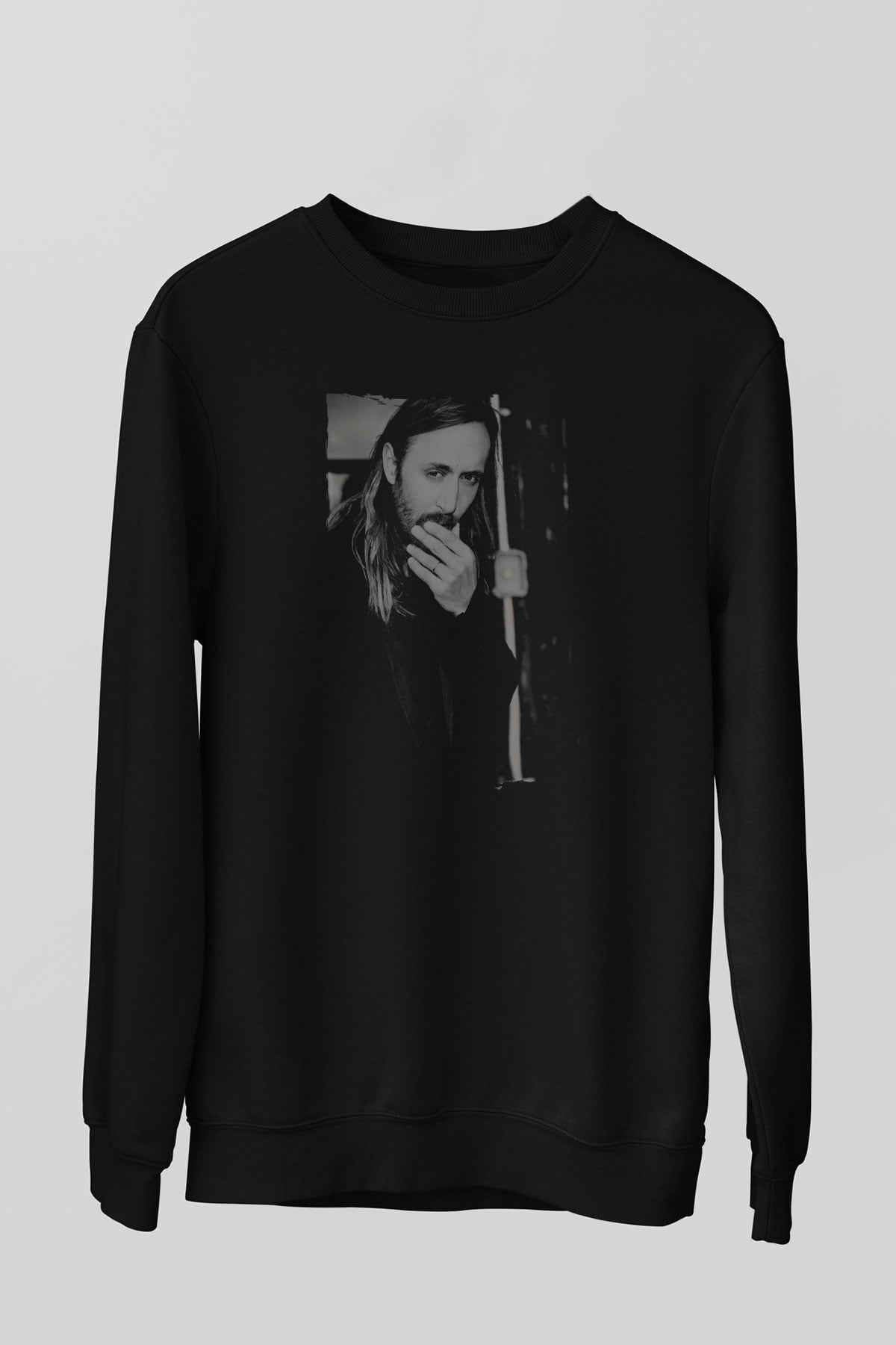 David Guetta Siyah Unisex Sweatshirt