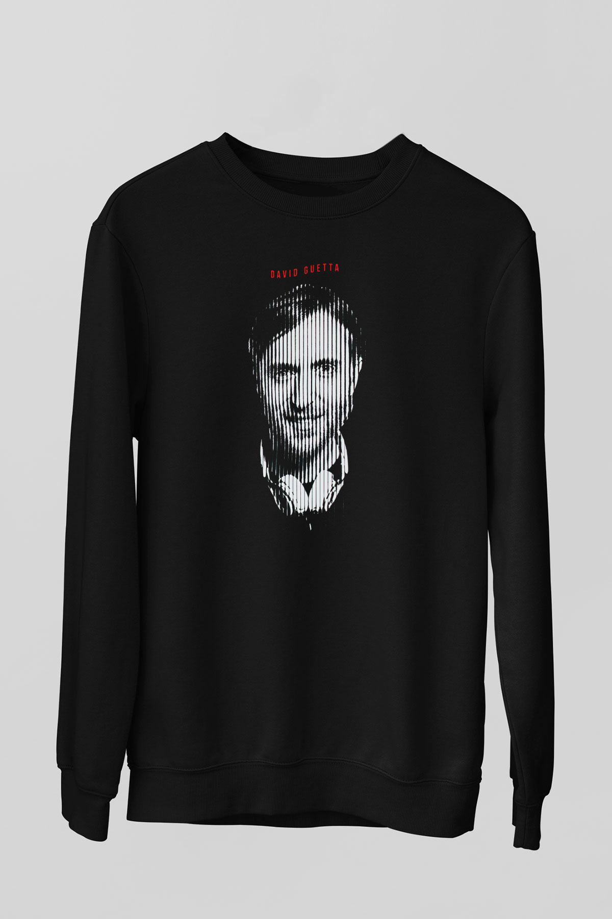David Guetta Siyah Unisex Sweatshirt