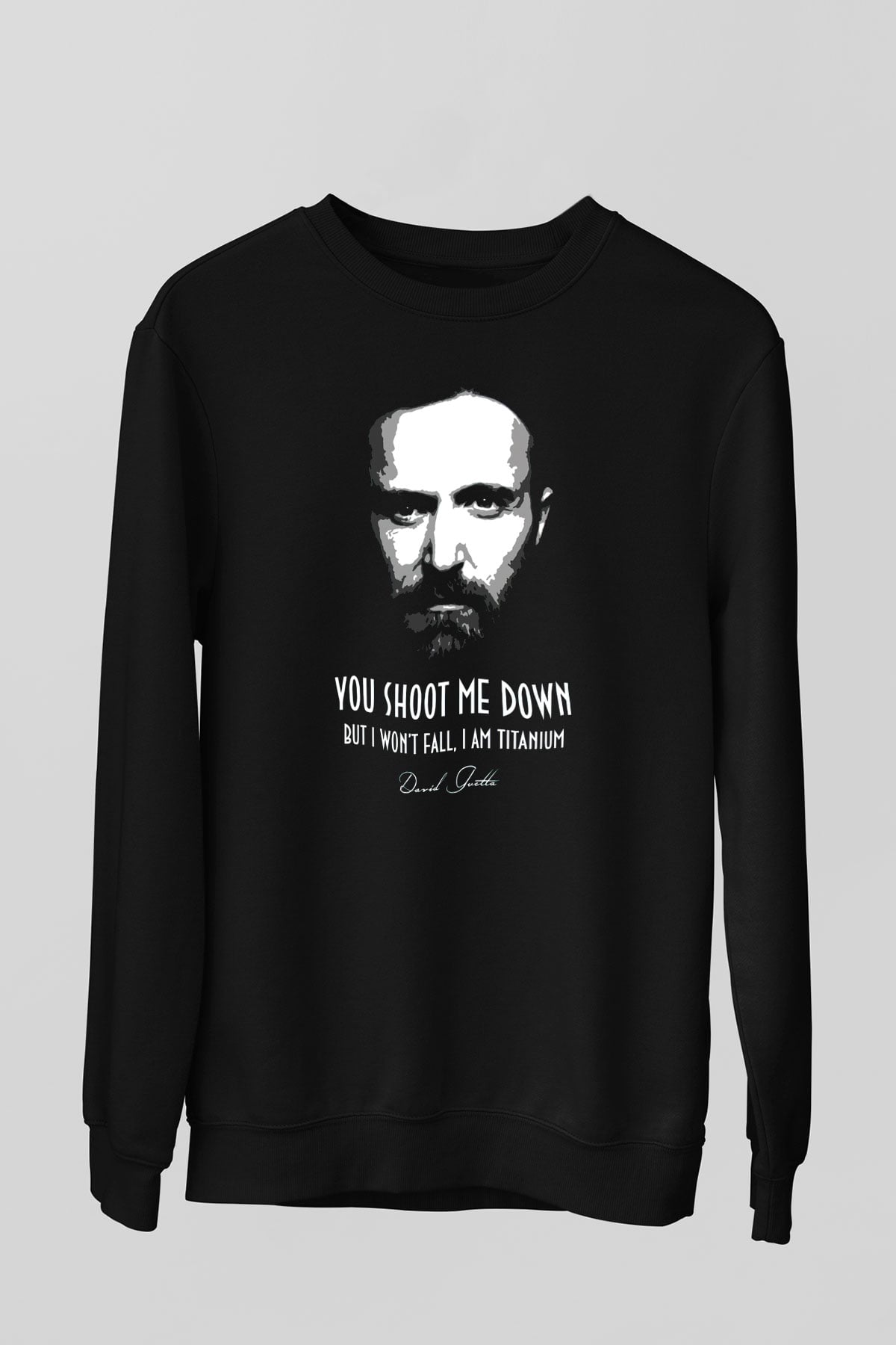 David Guetta Siyah Unisex Sweatshirt