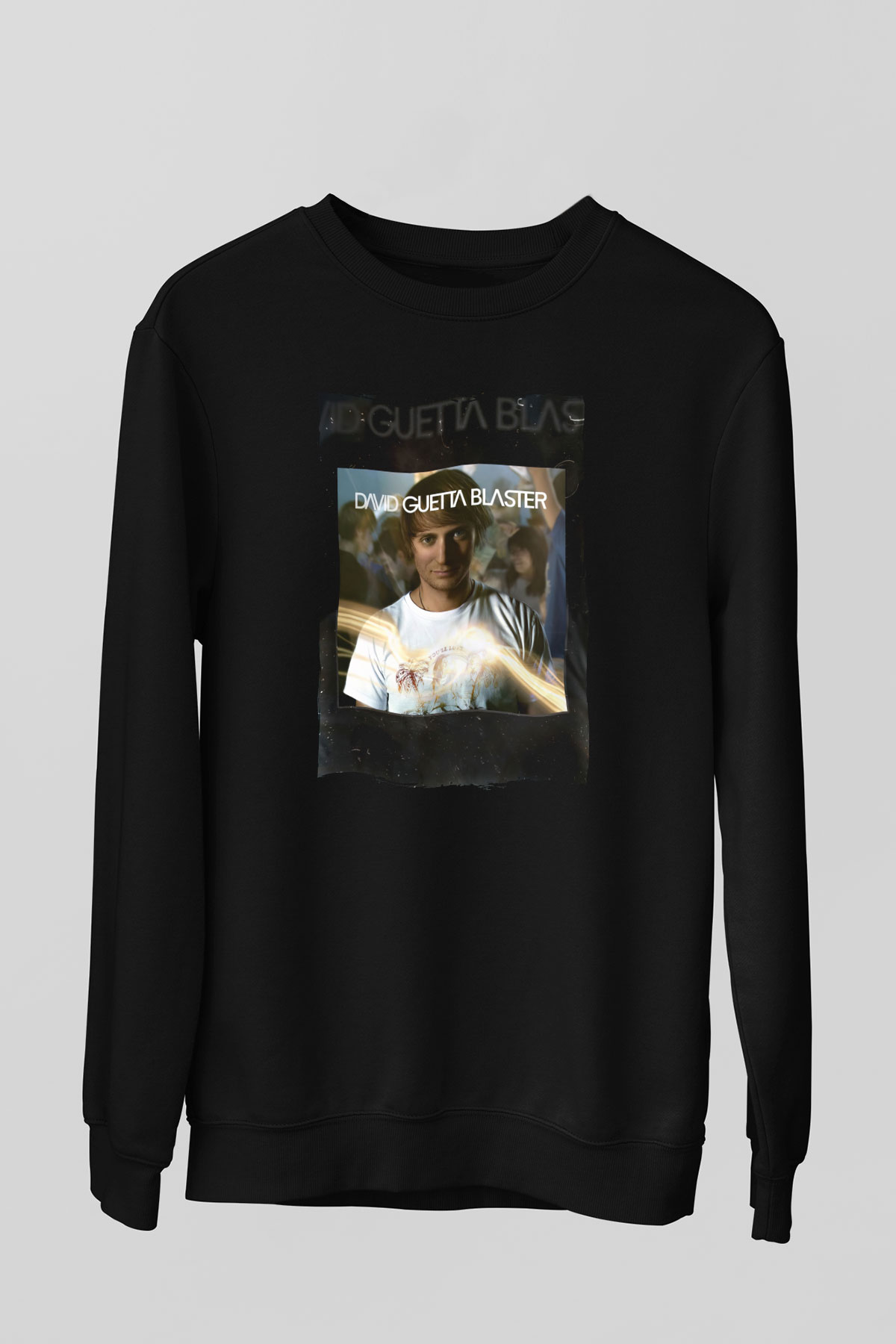 David Guetta Siyah Unisex Sweatshirt
