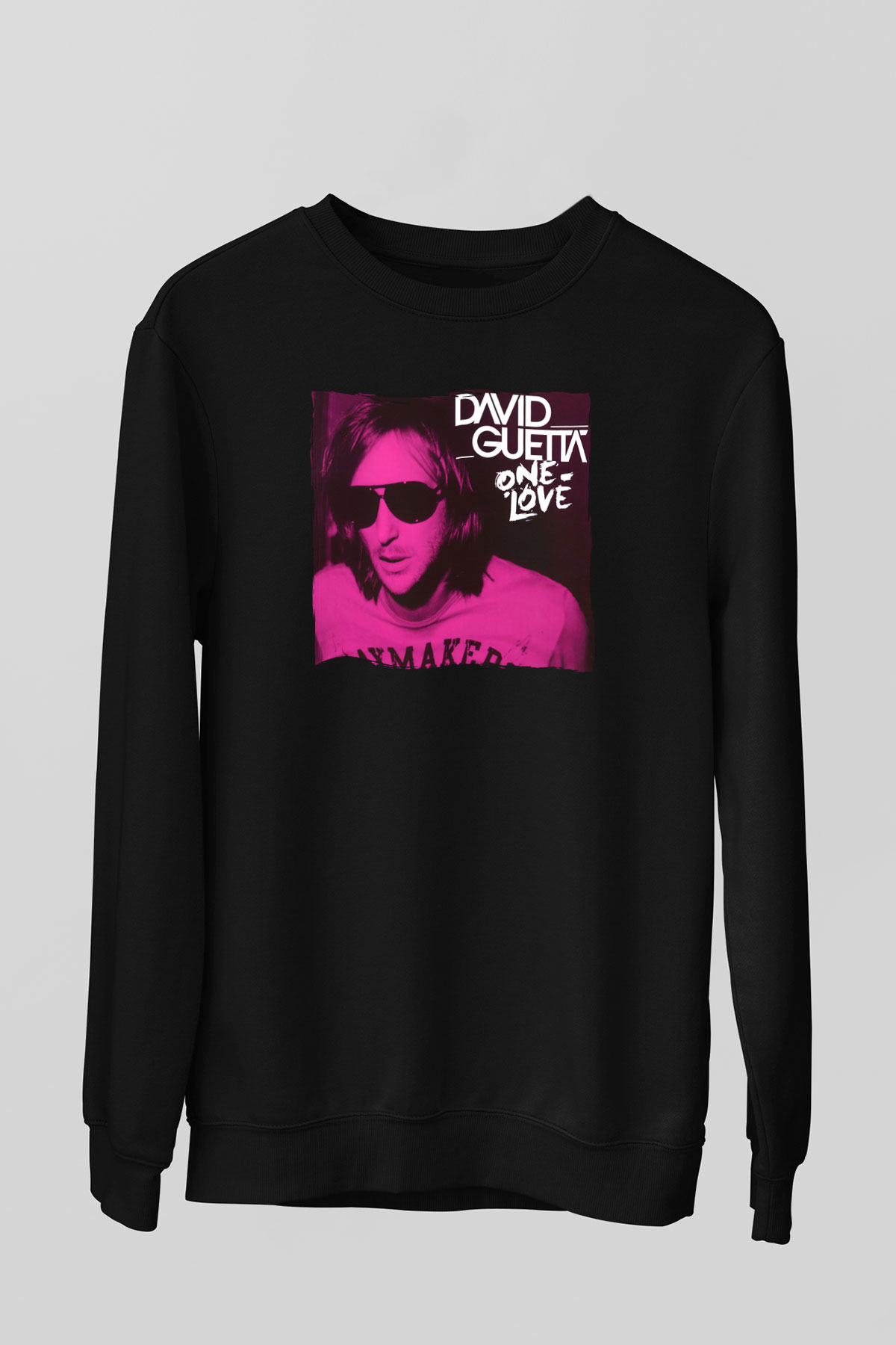 David Guetta Siyah Unisex Sweatshirt