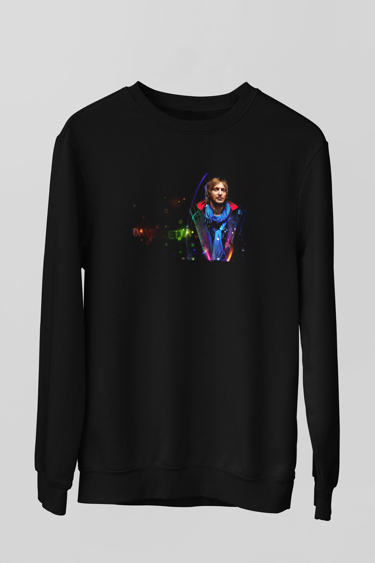 David Guetta Siyah Unisex Sweatshirt