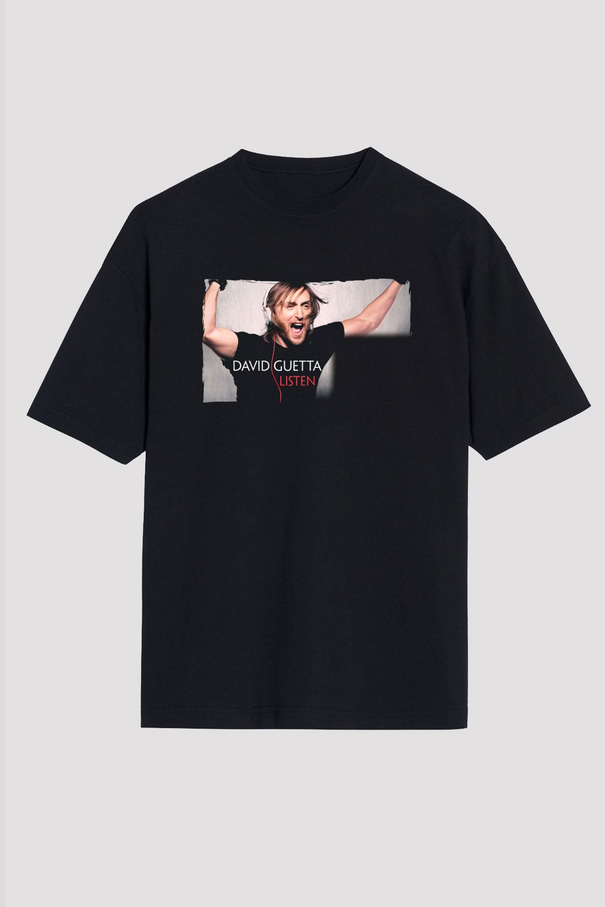 David Guetta Siyah Unisex Tişört T-Shirt - TişörtFabrikası