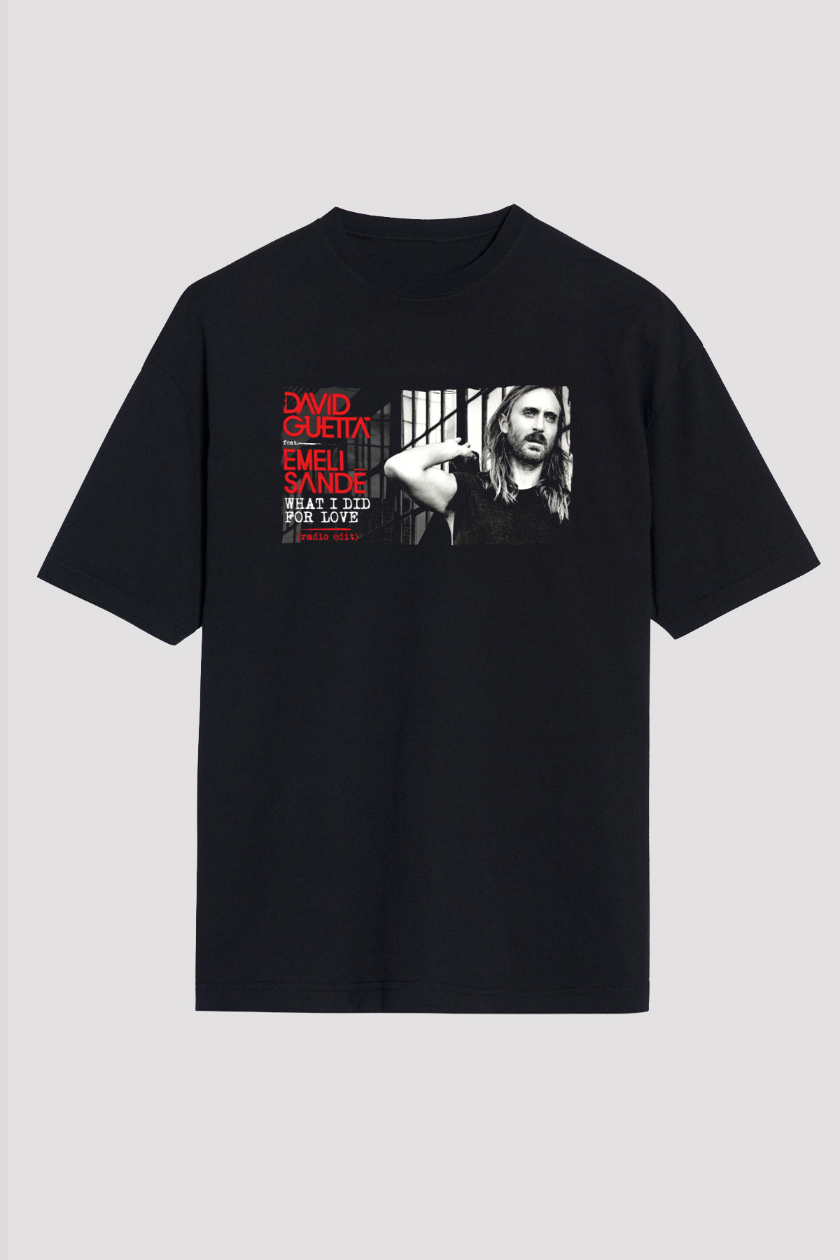 David Guetta Siyah Unisex Tişört T-Shirt - TişörtFabrikası