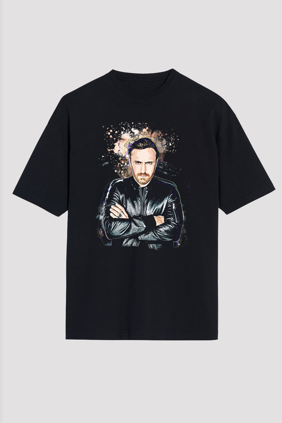 David Guetta Siyah Unisex Tişört T-Shirt - TişörtFabrikası
