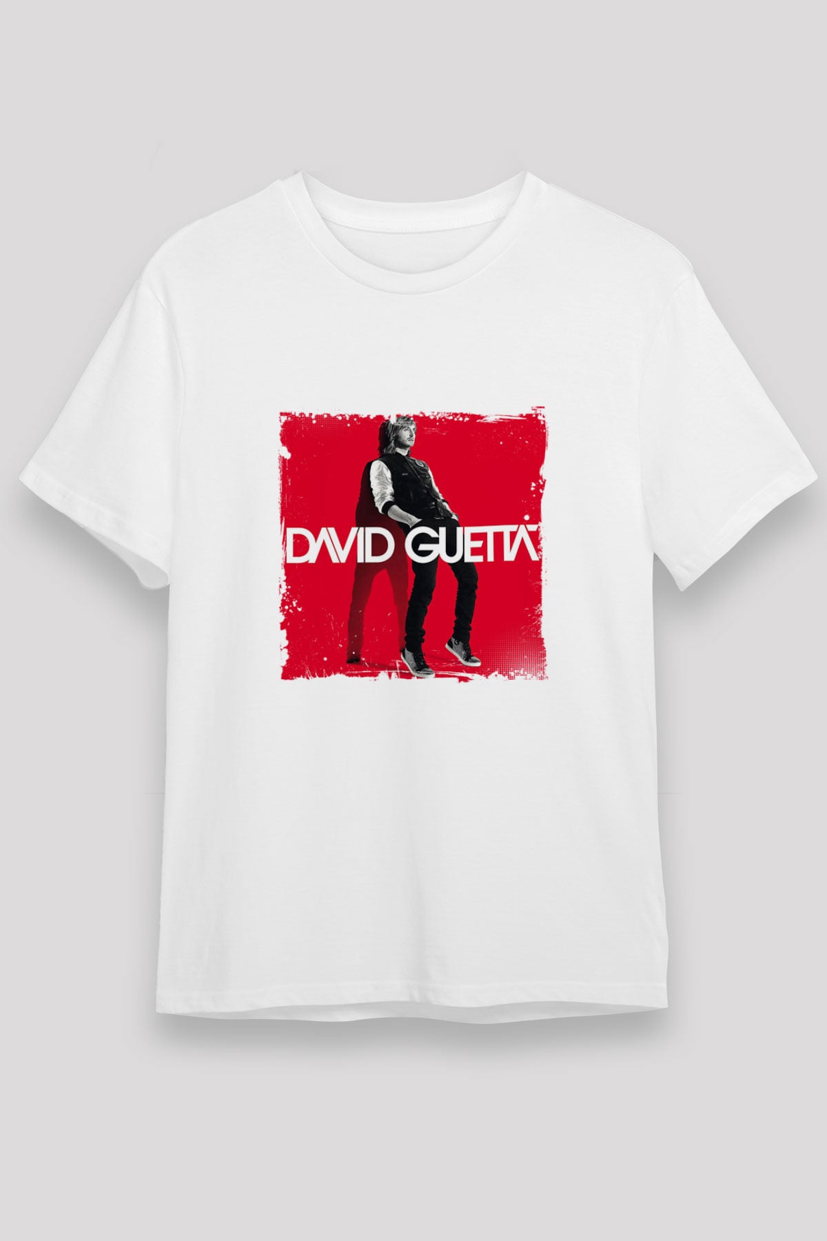David GuettaBaskılı Beyaz Tişört