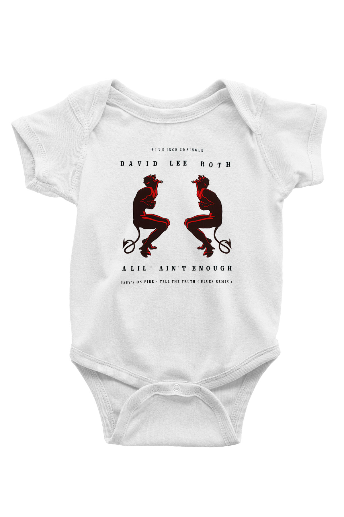 David Lee Roth Band Baskılı Beyaz Unisex Bebek Body - Zıbın