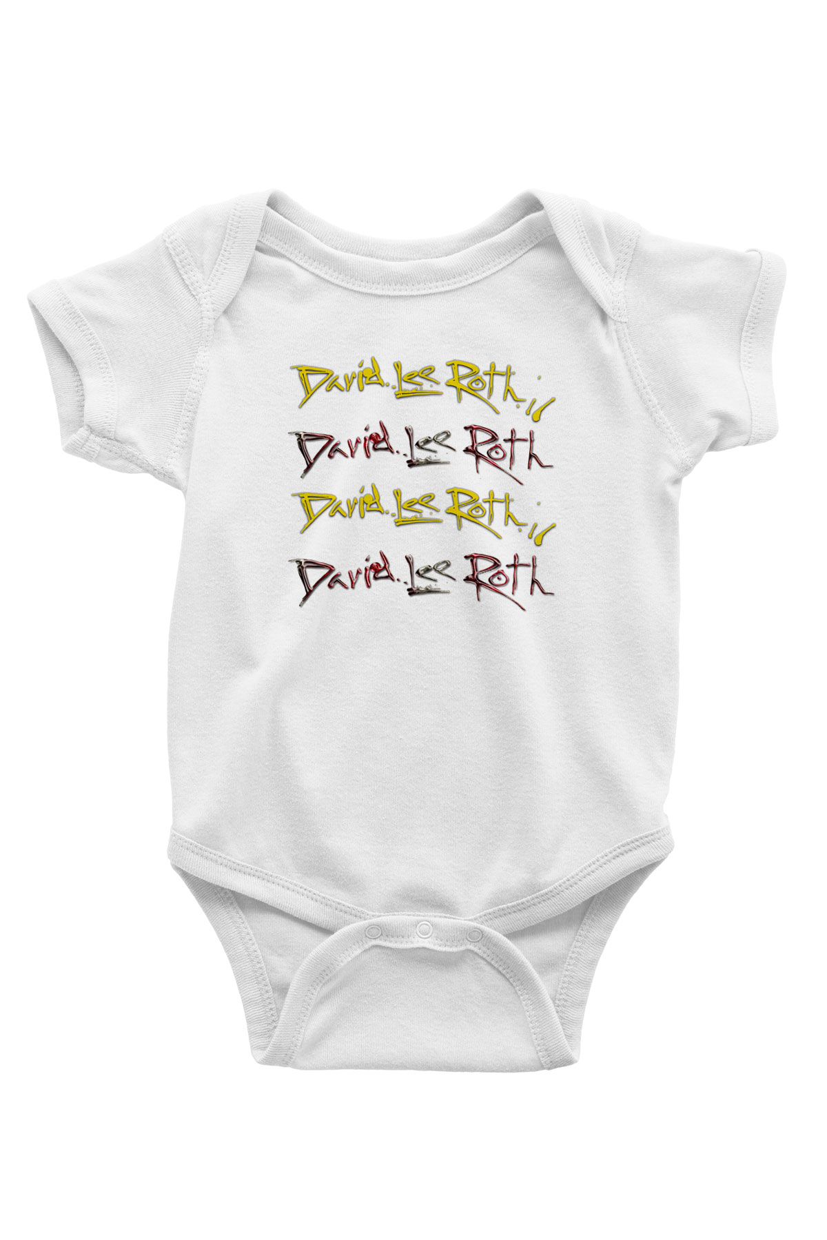 David Lee Roth Band Baskılı Beyaz Unisex Bebek Body - Zıbın