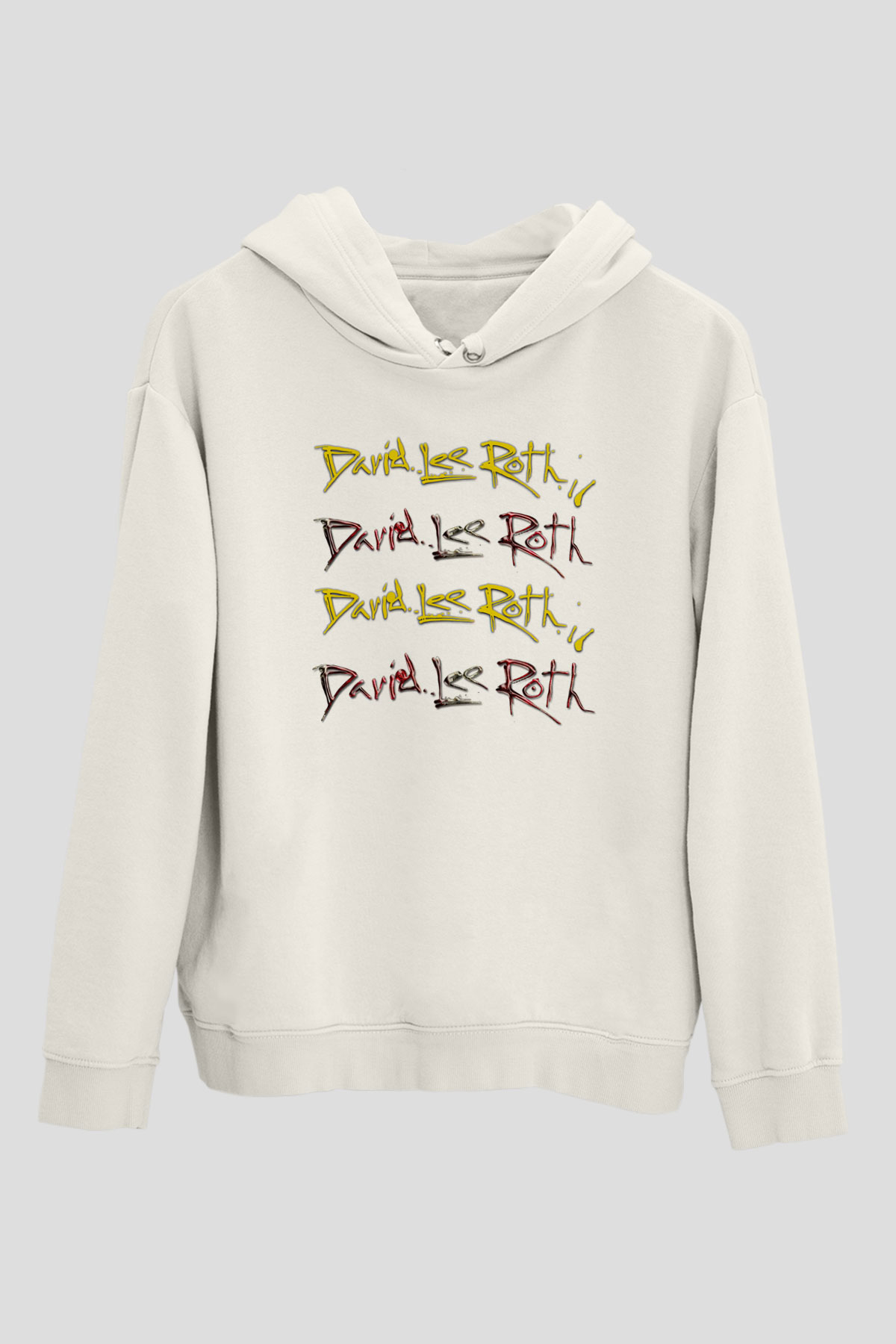 David Lee Roth Band Beyaz Unisex Kapşonlu Sweatshirt