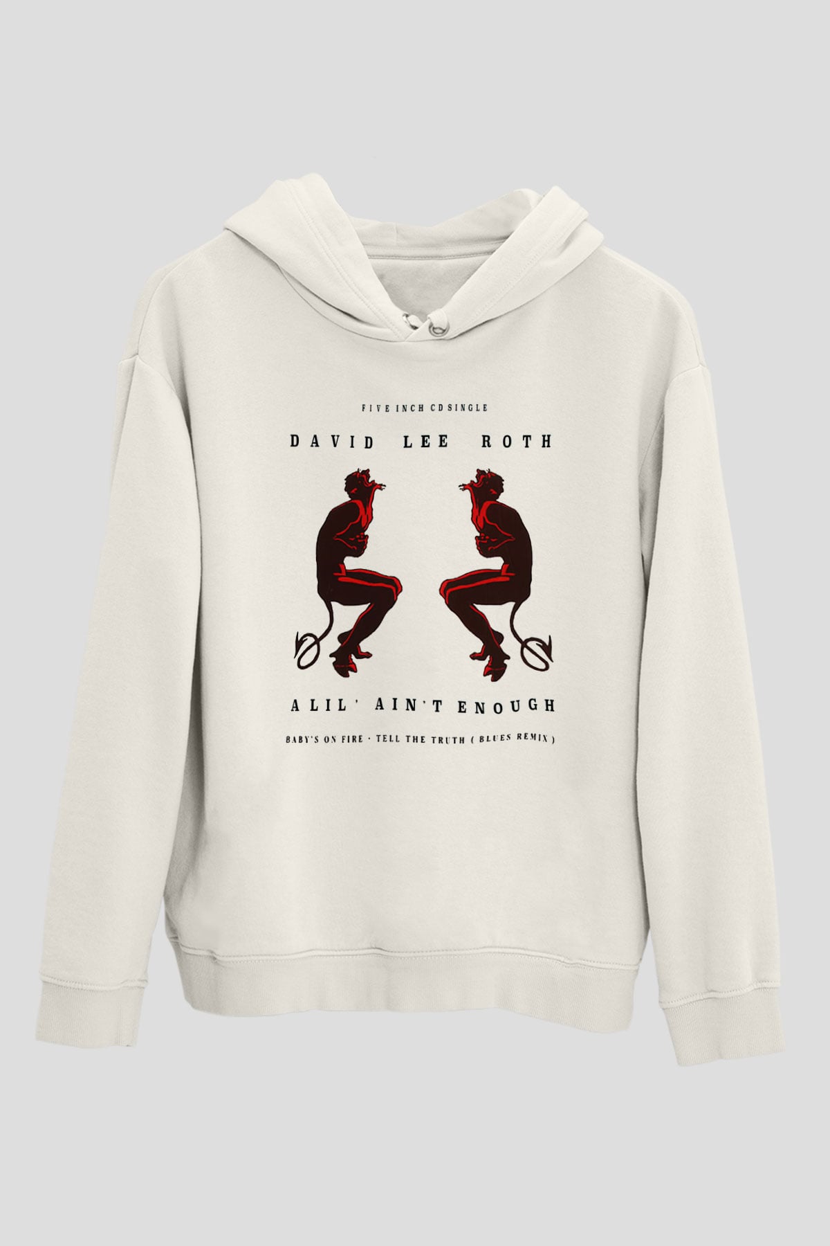 David Lee Roth Band Beyaz Unisex Kapşonlu Sweatshirt