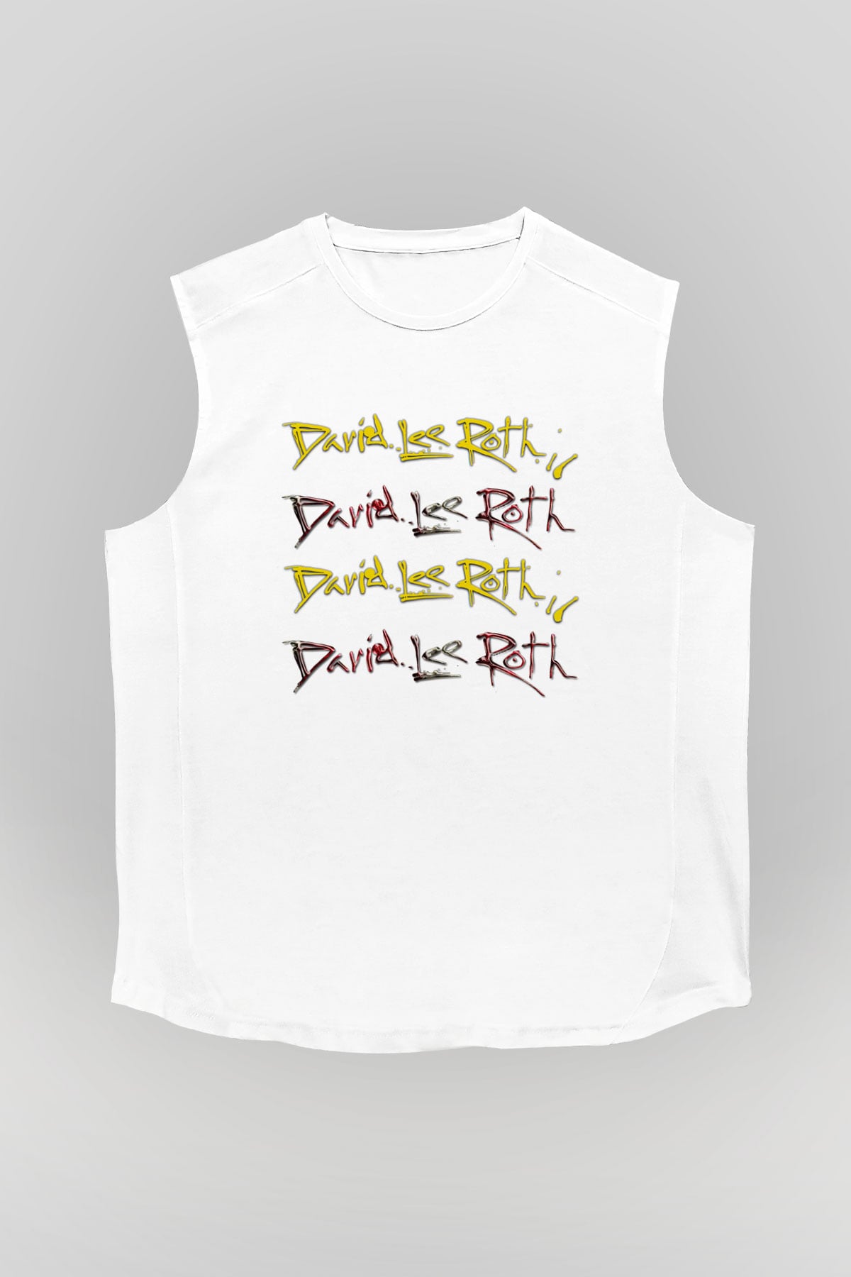 David Lee Roth Band Beyaz Unisex Kolsuz Tişört