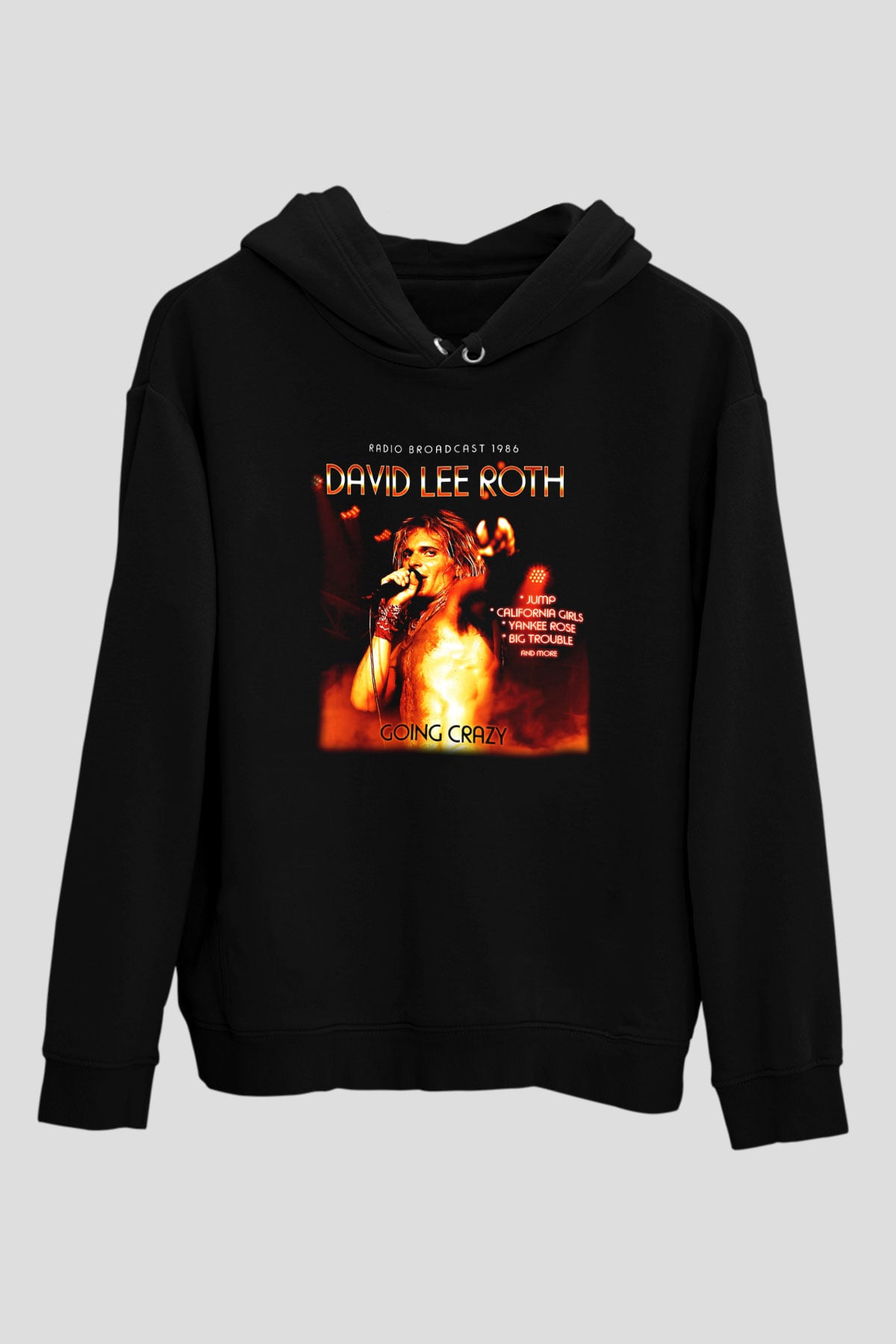 David Lee Roth Band Siyah Unisex Hoodie