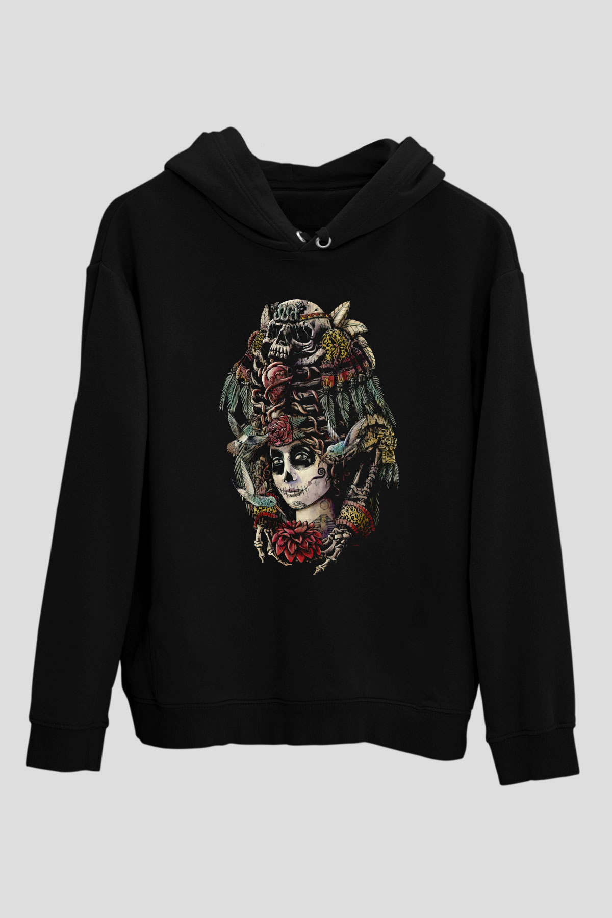 Day of the Dead Siyah Unisex Hoodie