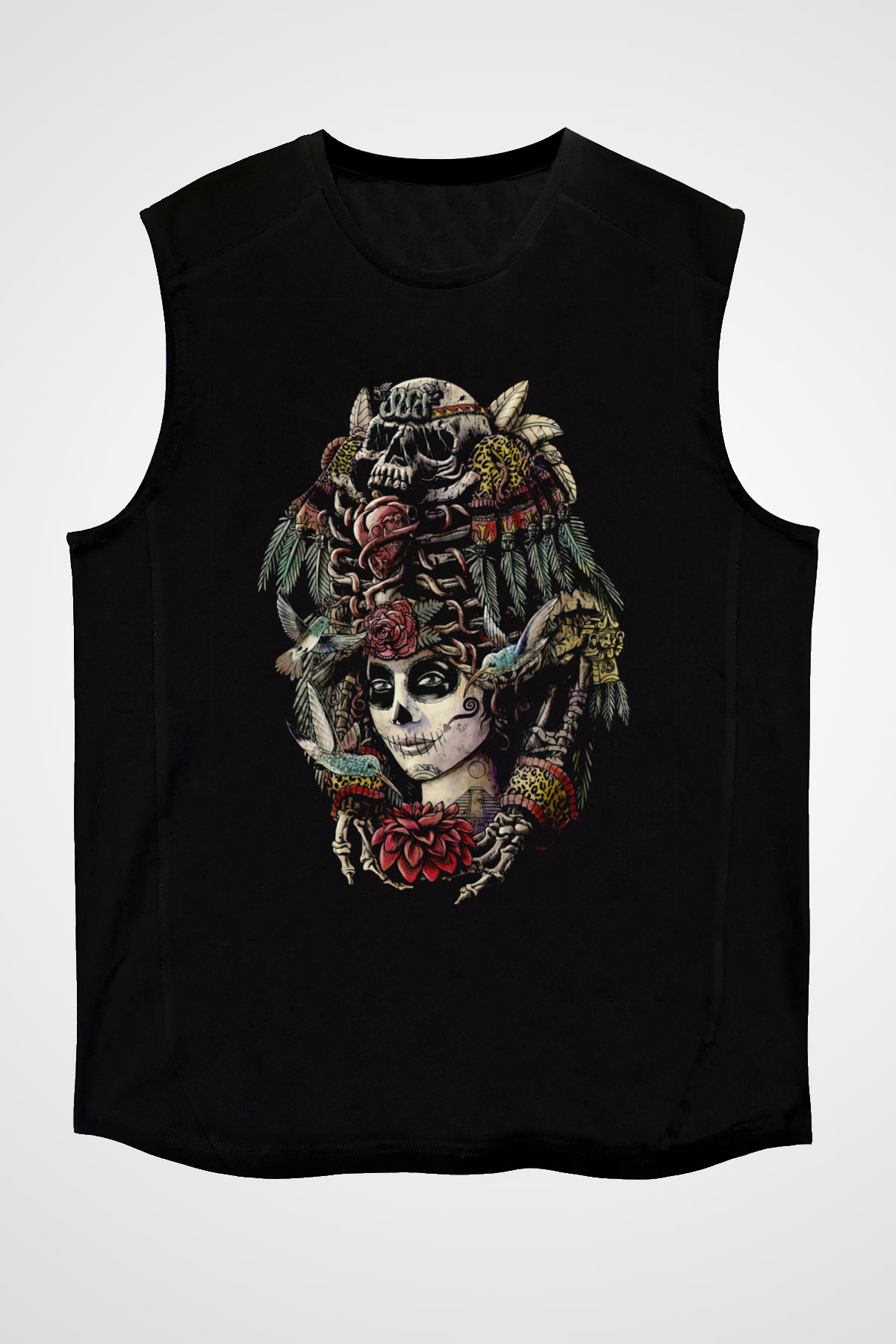 Day of the Dead Siyah Unisex  Kolsuz Tişört