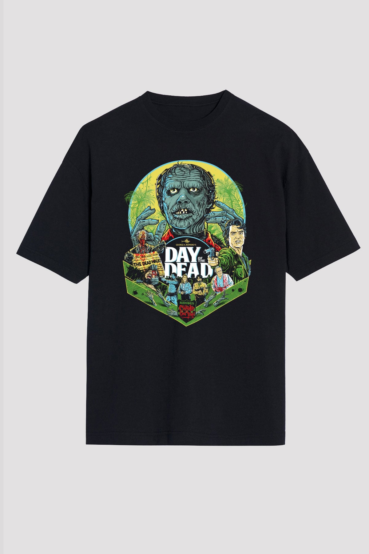 Day of the Dead Siyah Unisex Oversize Tişört