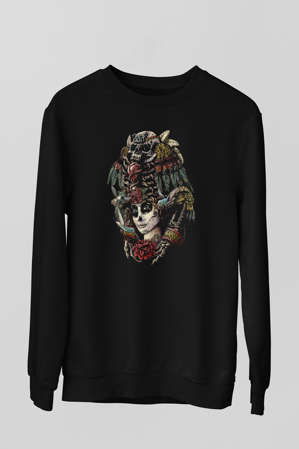 Day of the Dead Siyah Unisex  Sweatshirt
