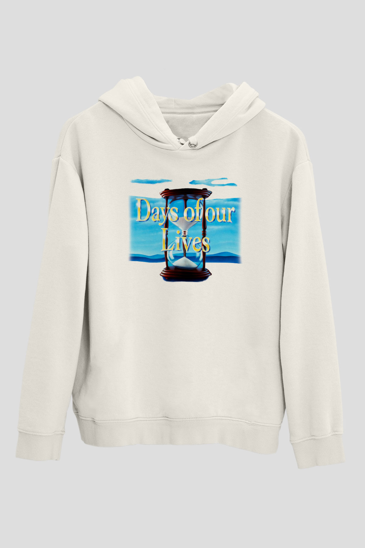 Days of Our Lives Beyaz Unisex Kapşonlu Sweatshirt