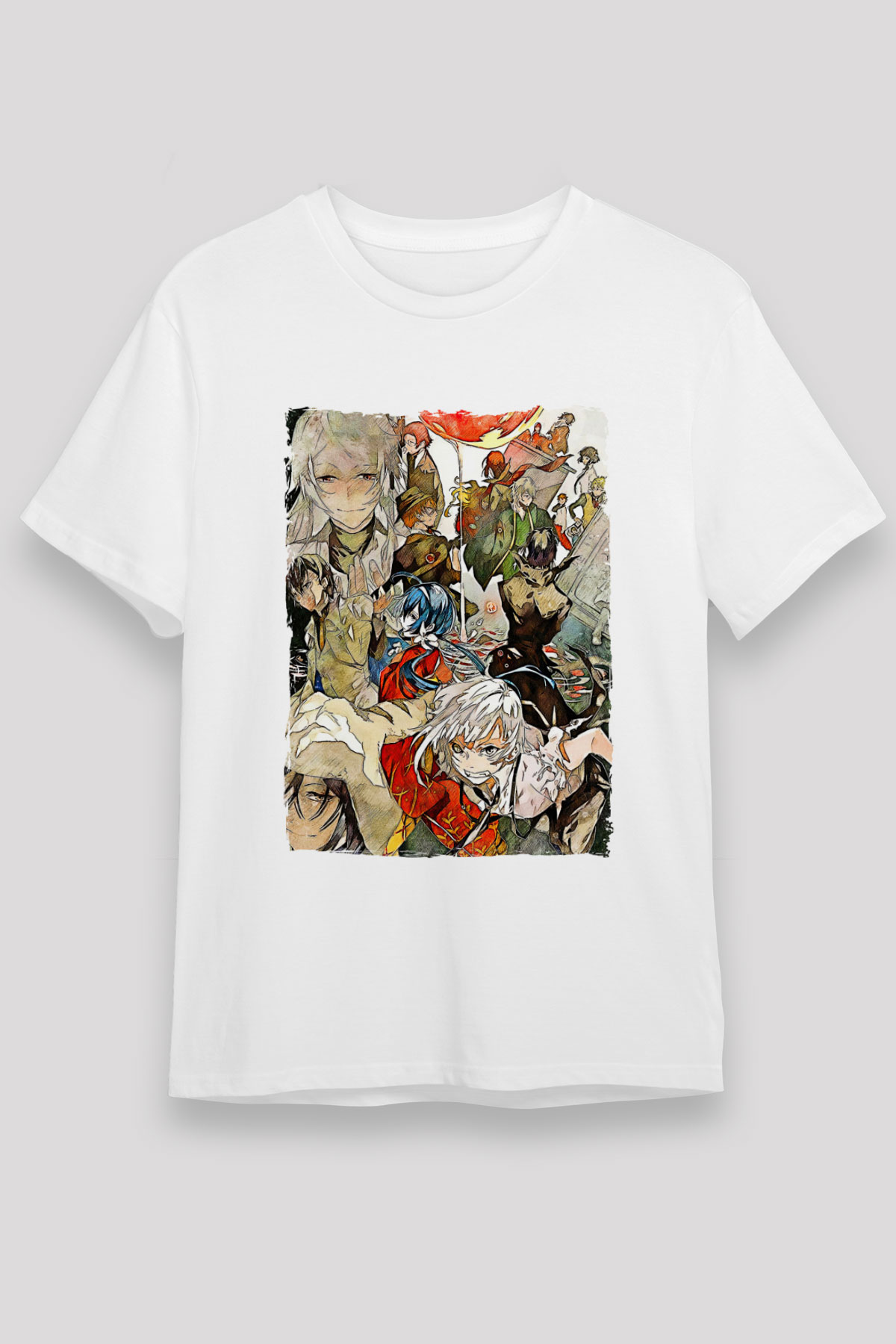 Dazai Unisex Baskılı Beyaz Tişört - Tshirt