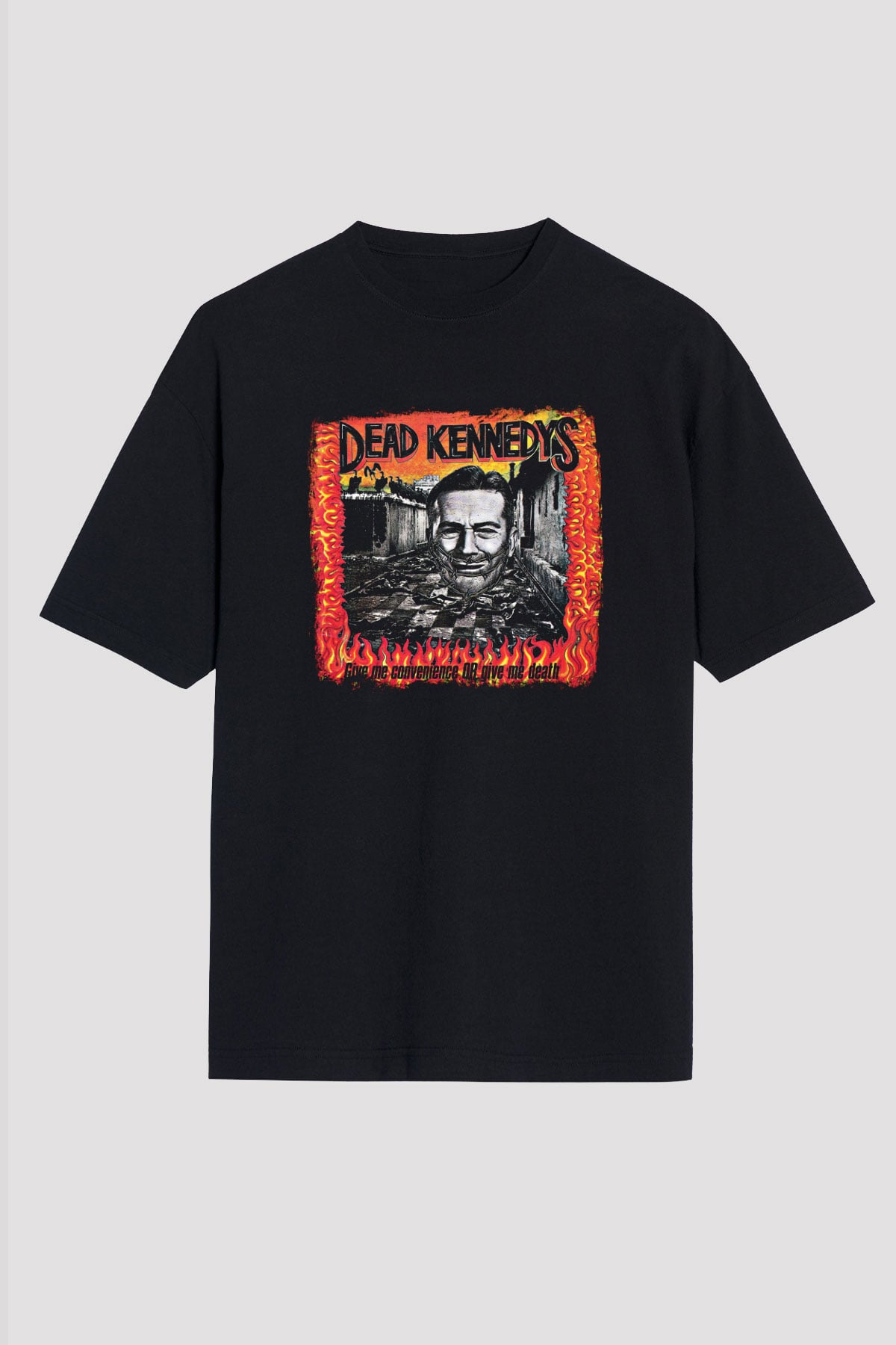 Dead Kennedys Baskılı Unisex Siyah Oversize Tişört